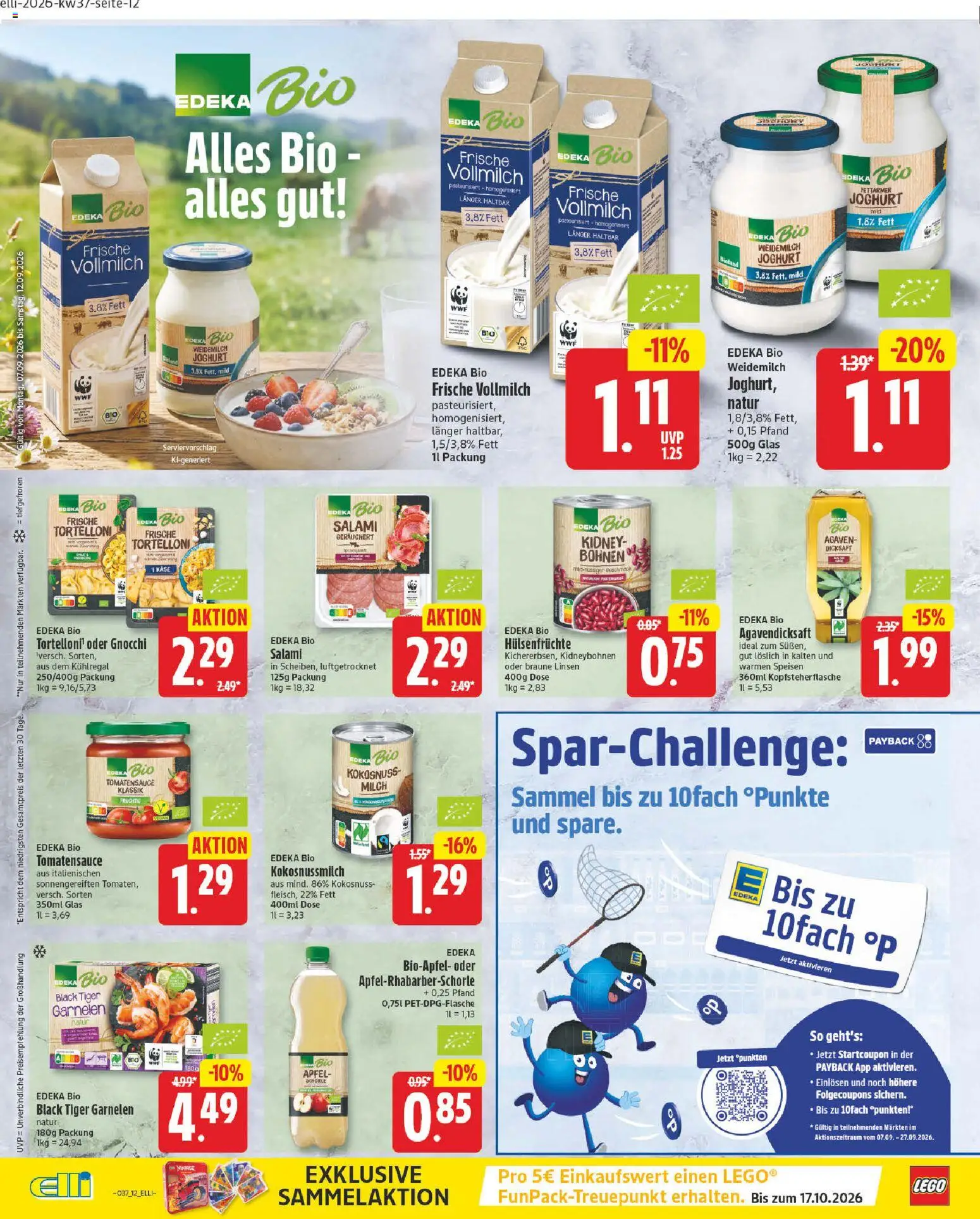 Elli Markt Prospekt – gültig ab 07.09.2026 | Seite: 12 | Produkte: Käse, Joghurt, Garnelen, Tiger garnelen