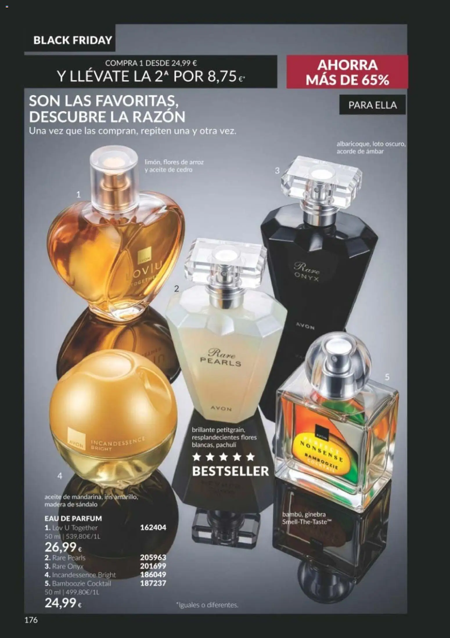 Catálogo AVON Black Friday │ válido desde el 01/11/2026 | Página: 176 | Productos: Aceite, Arroz, Flores, Eau de parfum