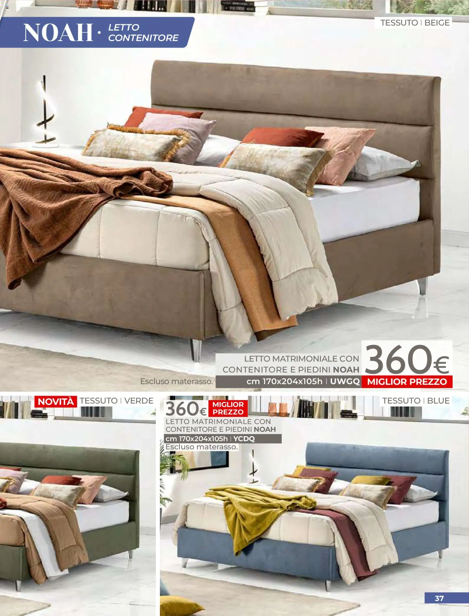 Volantino Mondo Convenienza del 01.04.2026 | Pagina: 39 | Prodotti: Letto matrimoniale, Contenitore, Letto, Materasso