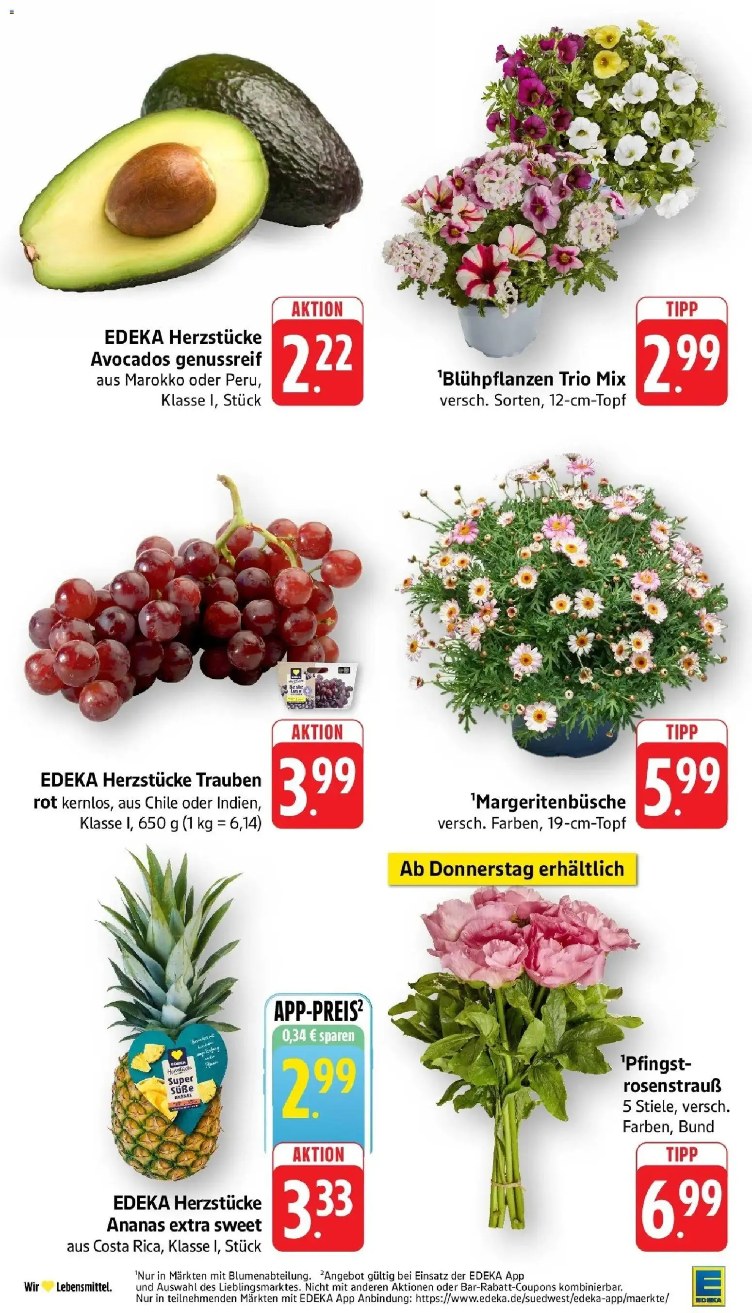Edeka prospekt Weinstadt - Endersbach	 – gültig ab 27.04.2026 | Seite: 10 | Produkte: Trauben, Ananas, Avocado
