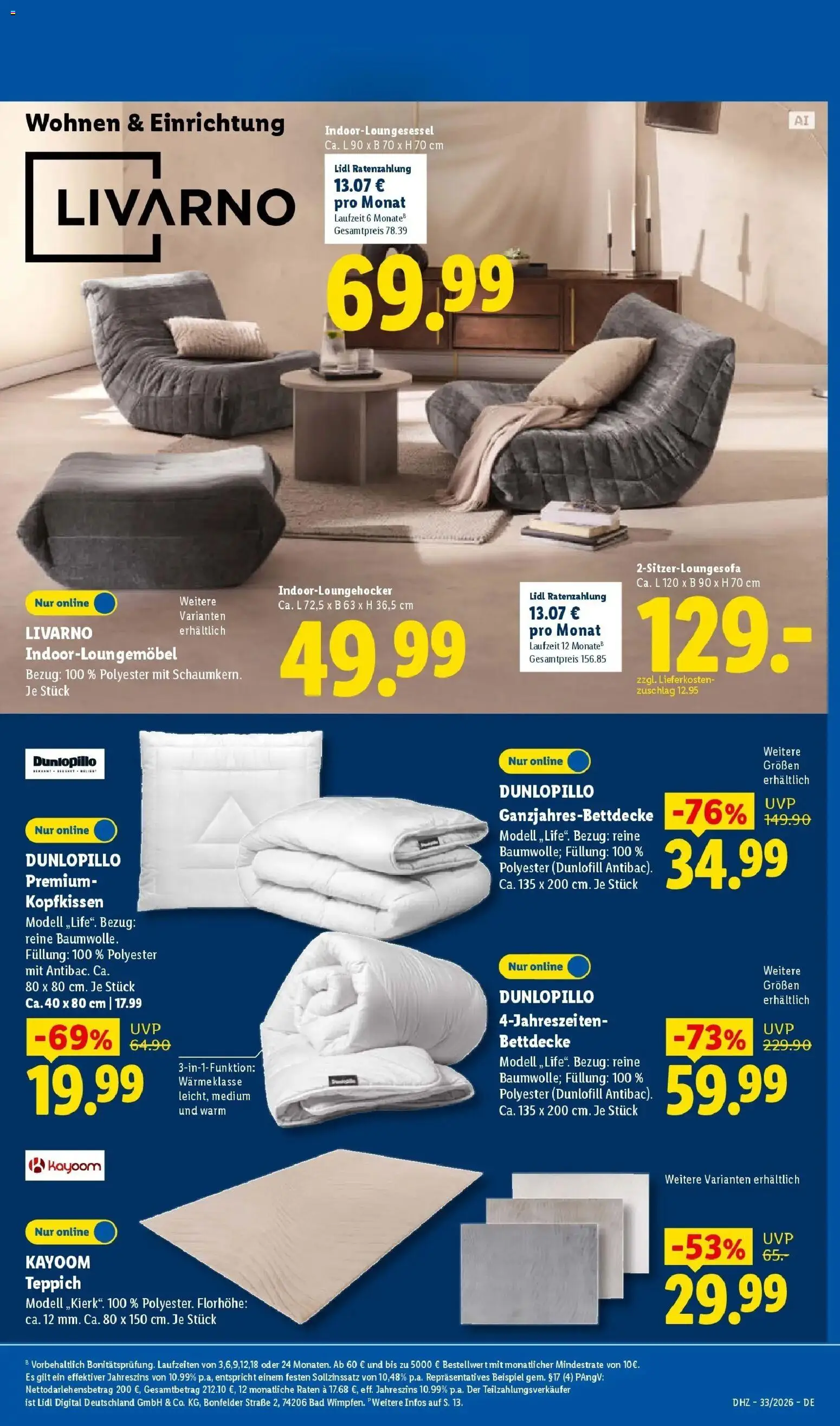 Lidl Prospekt Malchow (ab 10.08.2026) zum Blättern » Angebote | Seite: 41 | Produkte: Bad, Bettdecke, Kopfkissen, Teppich