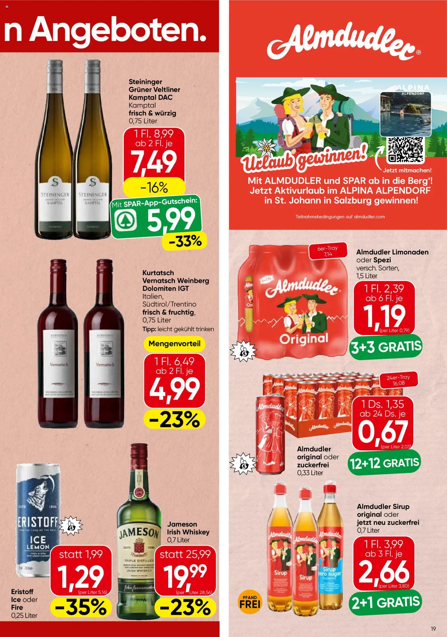 Spar Flugblatt - Tirol gültig ab 21.05.2026 | Seite: 19 | Produkte: Whiskey
