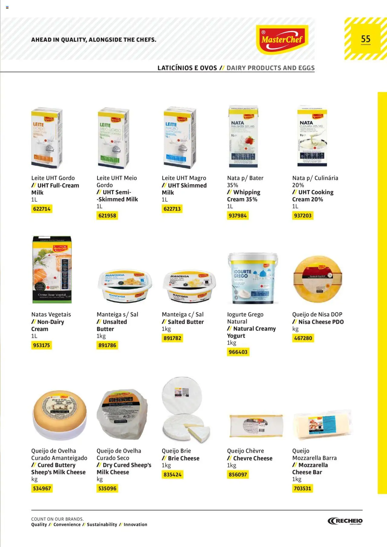 Recheio AS NOSSAS MARCAS │ válido de 19/12/2023 | Página: 55 | Produtos: Sal, Leite, Nata, Creme