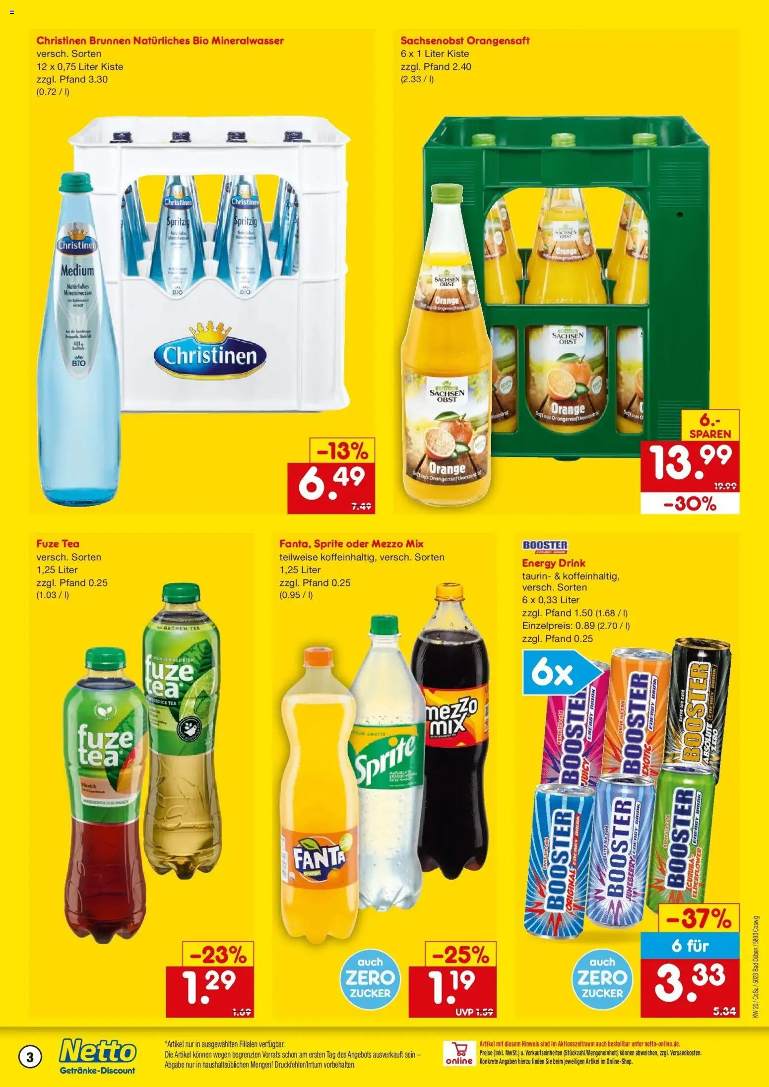 Netto Marken-Discount Prospekt Bad Düben	 – gültig ab 10.05.2026 | Seite: 3 | Produkte: Mezzo mix, Sprite, Energy, Zucker