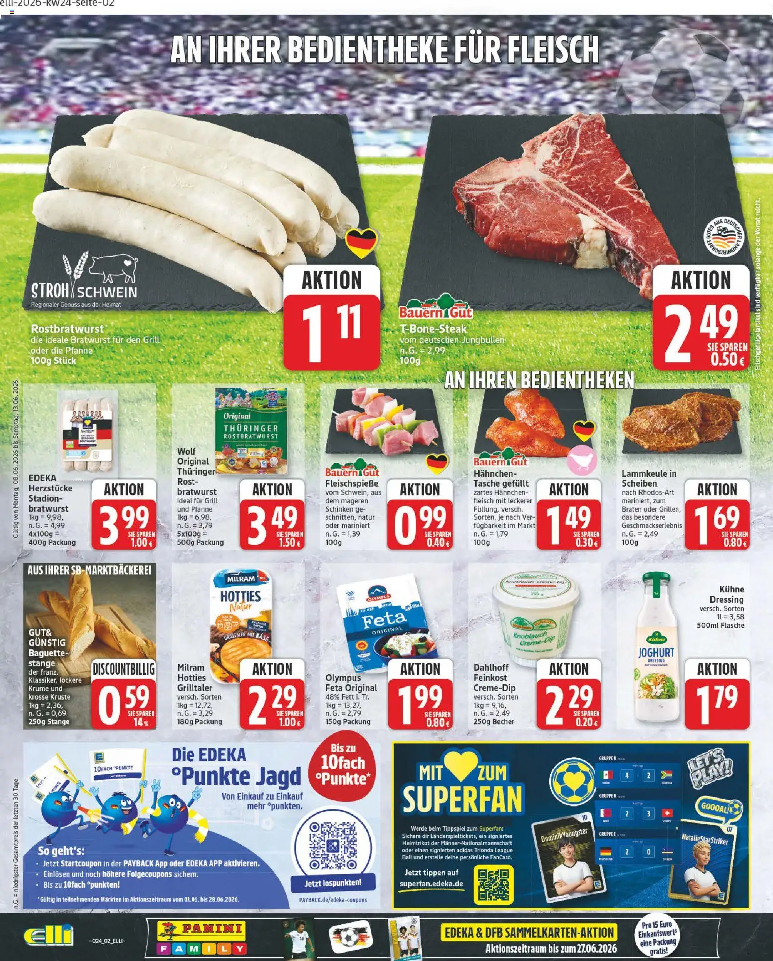 Elli Markt Prospekt Erwitte – gültig ab 08.06.2026 | Seite: 2 | Produkte: Tasche, Grill, Feta, Fleisch