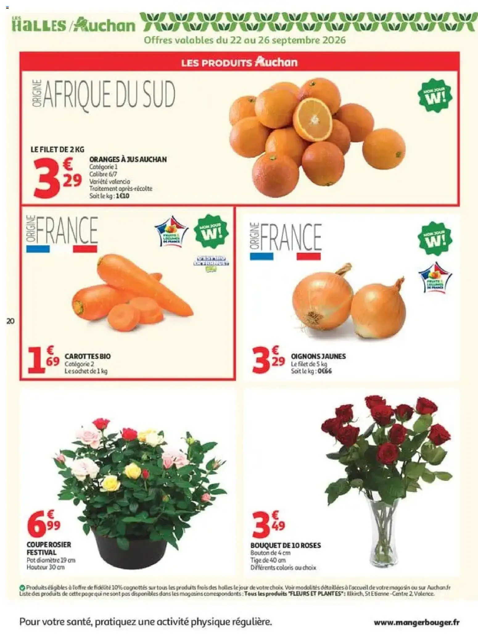 {H1} | Page: 20 | Produits: Carottes, Rosier, Carottes bio, Fleurs et plantes