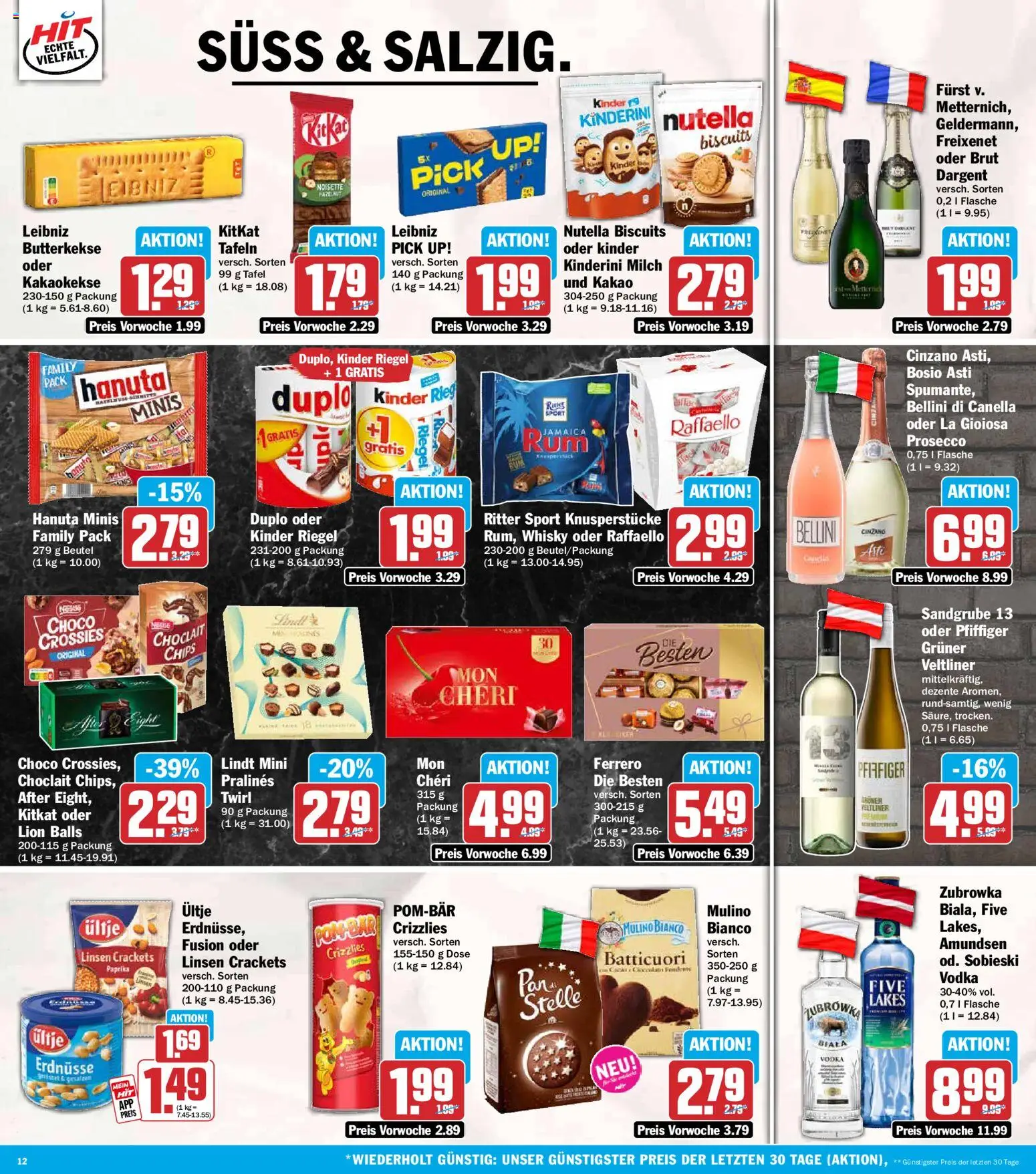 HIT Prospekt – gültig ab 19.10.2026 | Seite: 12 | Produkte: Milch, Ritter sport, Lindt, Chips