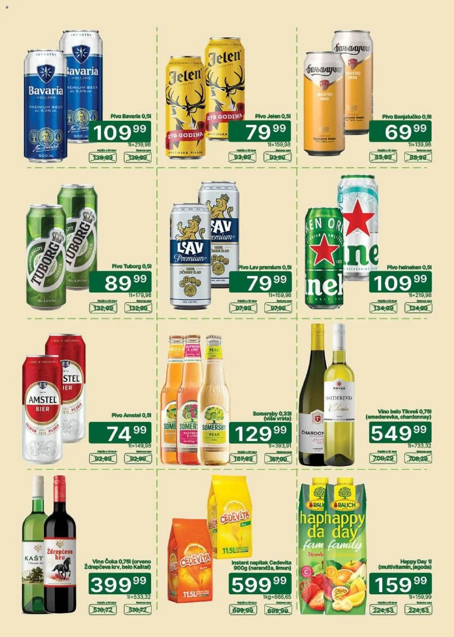 Univerexport katalog - važi od 16.09.2026 | Strana: 23 | Proizvode: Heineken, Chardonnay, Cedevita, Pivo