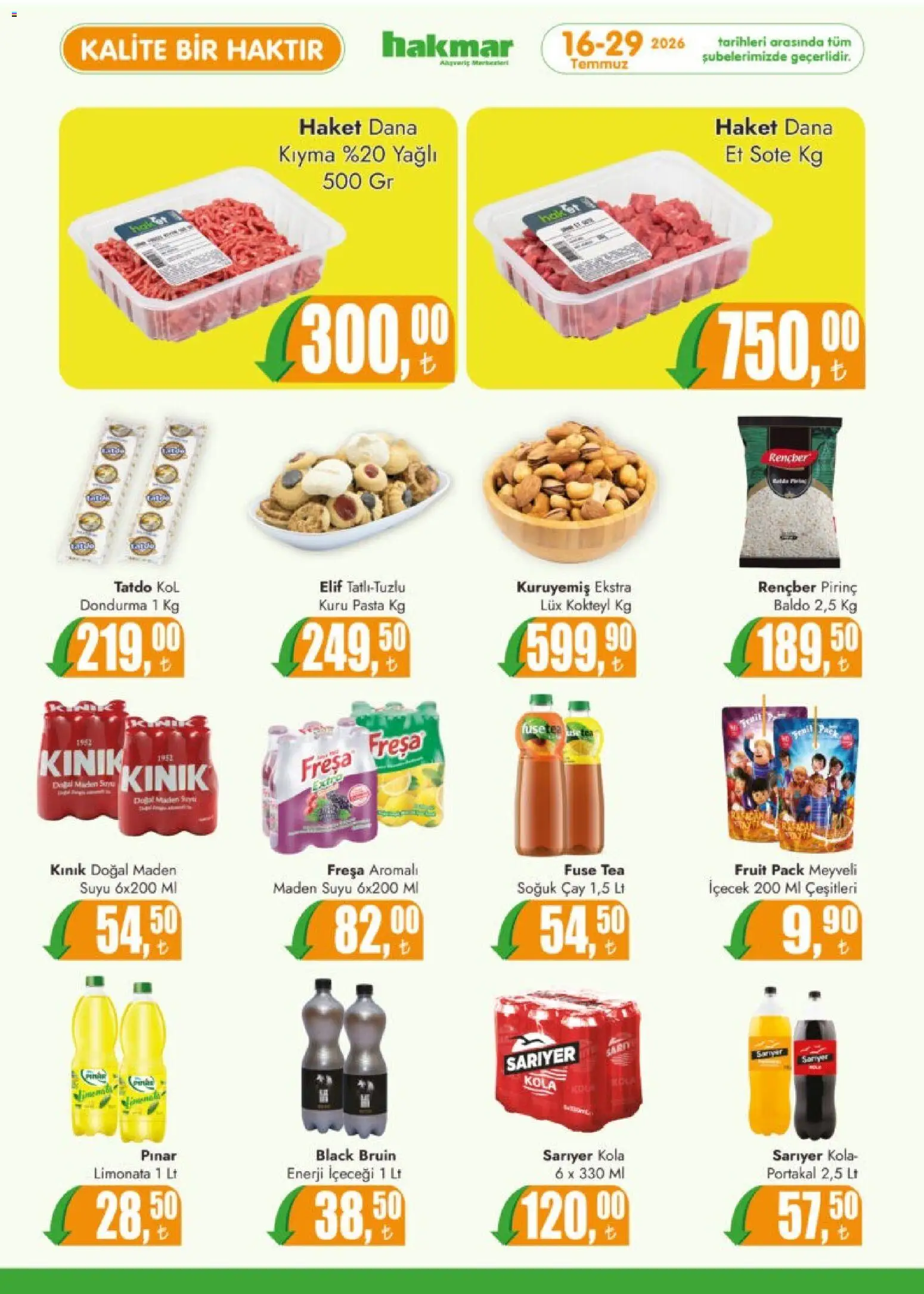 Hakmar Katalog - 16 Temmuz 2026 tarihinden itibaren geçerlidir | Sayfa: 4 | Ürünler: Fuse tea, Çay, Et, Dondurma