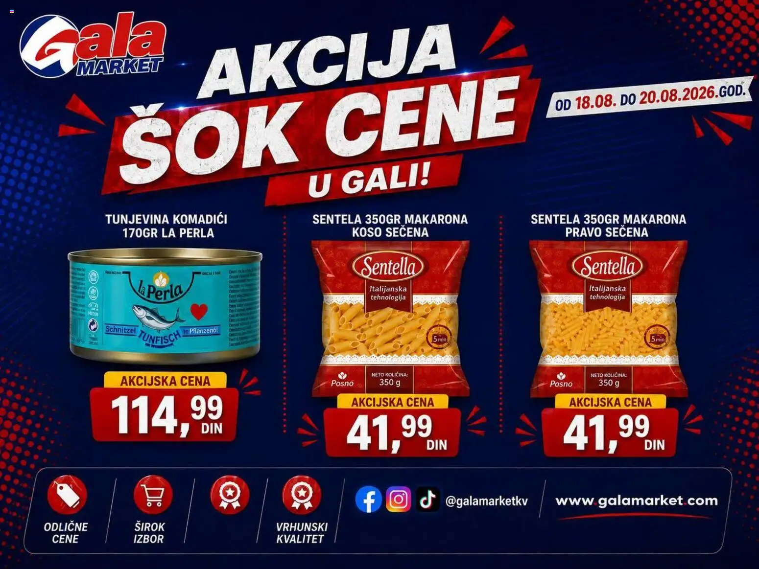 Gala MARKET katalog - važi od 18.08.2026 | Strana: 1 | Proizvode: Sok