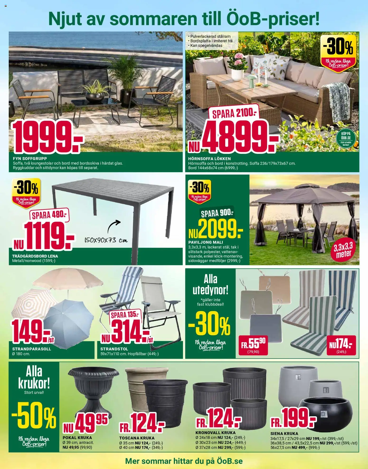 ÖoB reklamblad aktuell från 01.06.2026 | Sida: 5 | Produkter: Soffgrupp, Soffa, Kruka, Bord