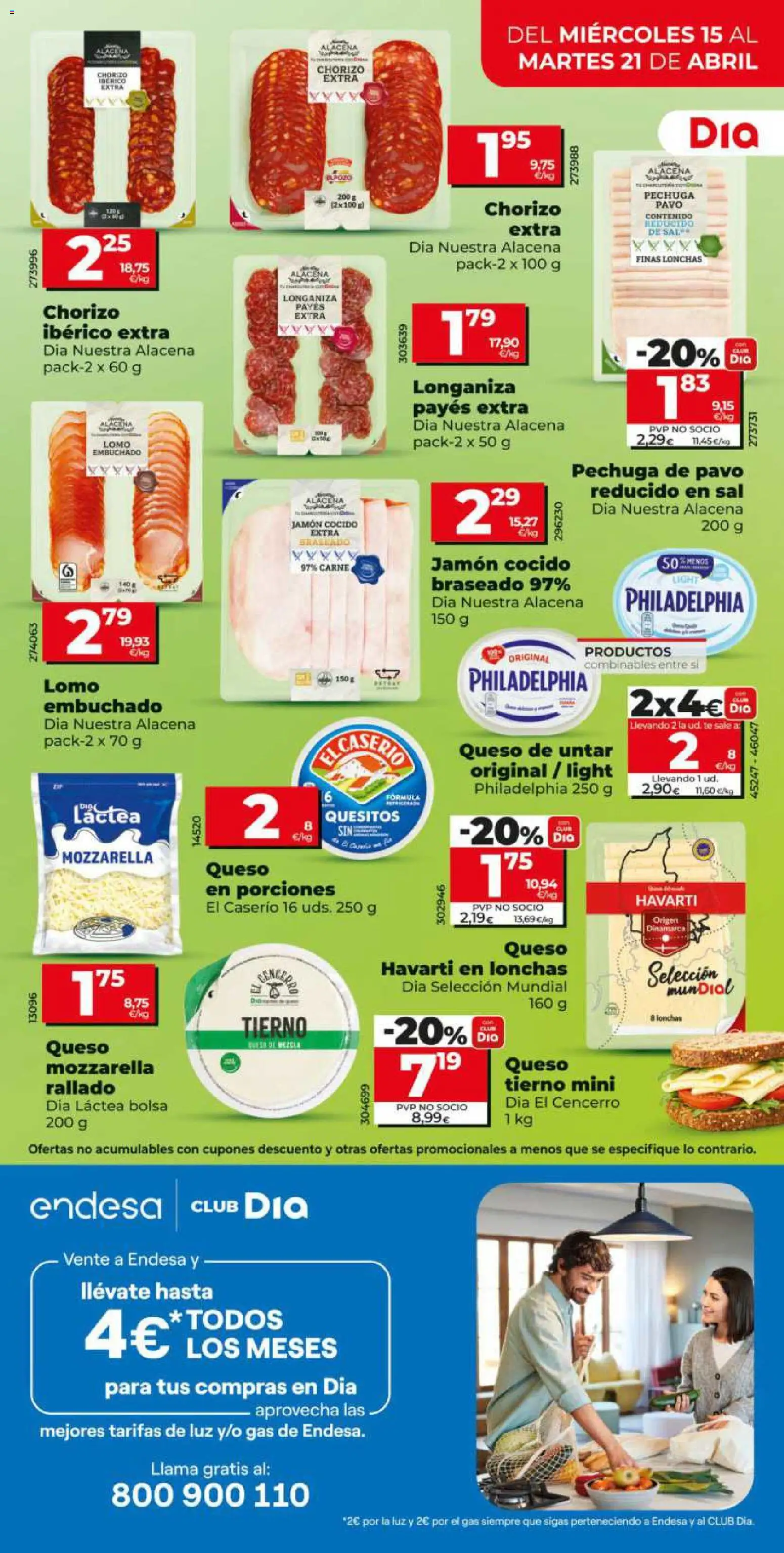 Dia - folleto Market │ válido desde el 15.04.2026 | Página: 7 | Productos: Queso, Jamón, Queso rallado, Longaniza