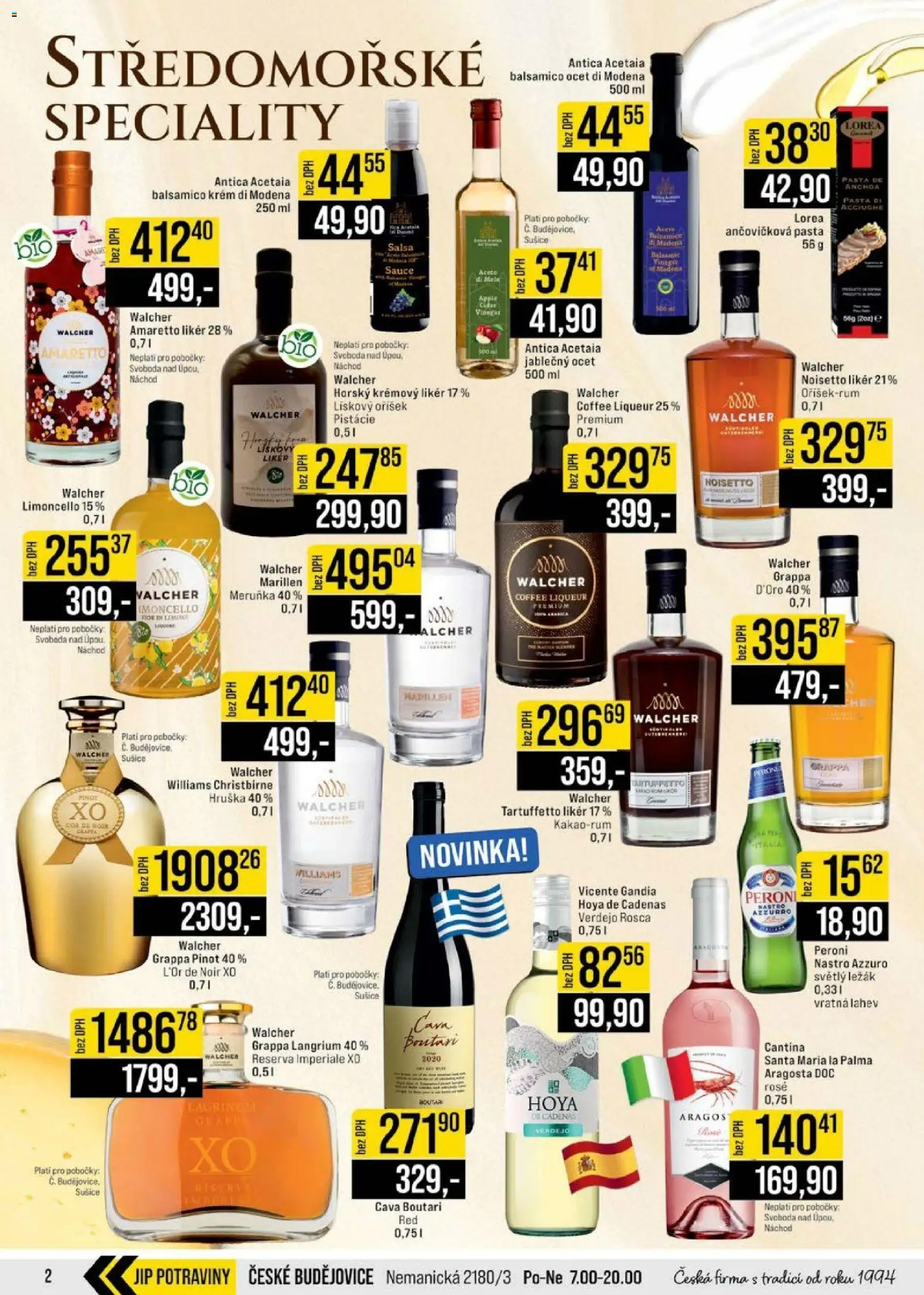 Jip leták - Cash & Carry od 10.06.2026 | Strana: 2 | Produkty: Ocet, L'Or, Sušiče, Grappa