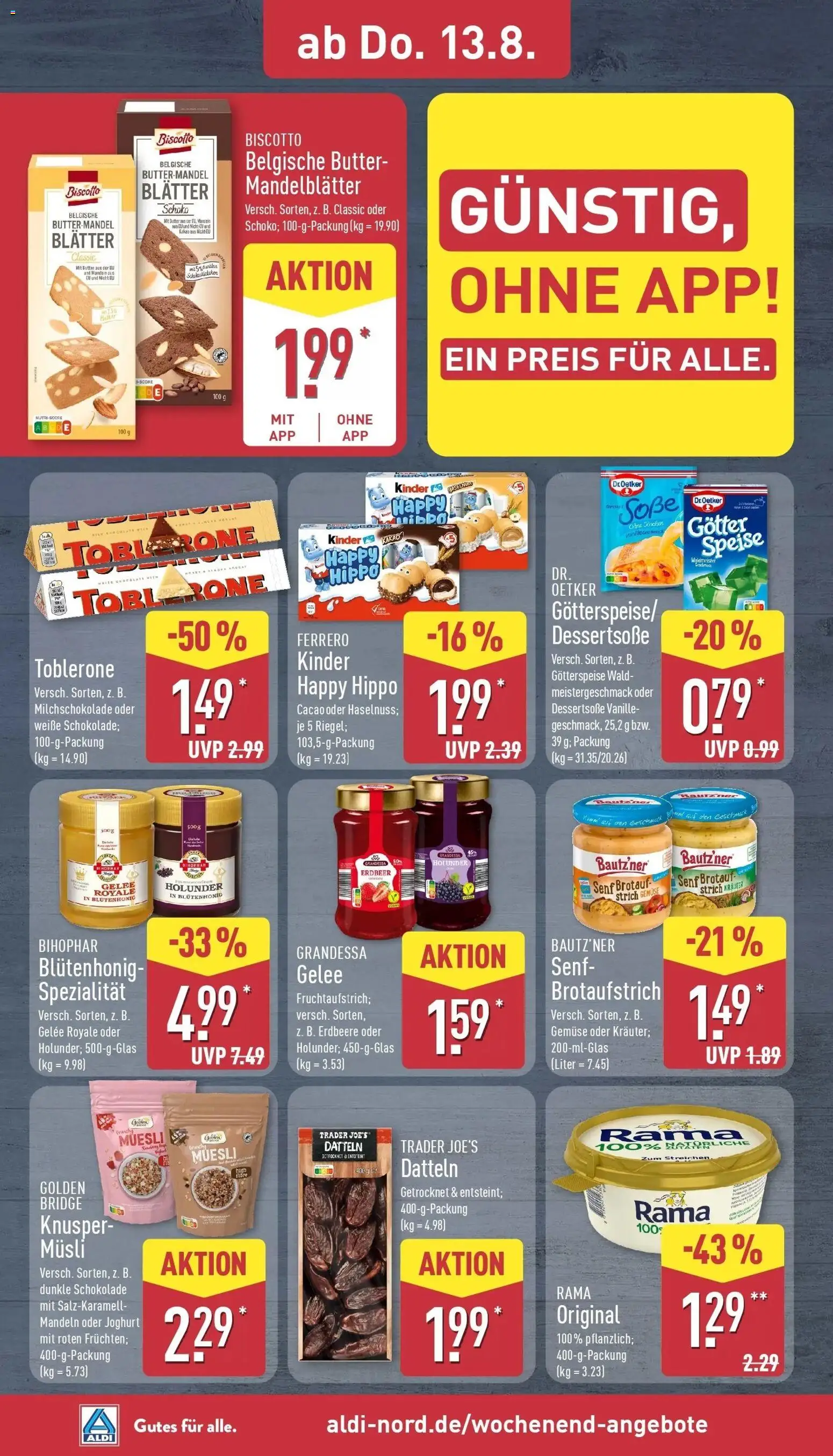 Aldi Wochenangebote (ab 10.08.2026) » Angebote Online | Seite: 32 | Produkte: Rama, Schokolade, Gemüse, Mantel