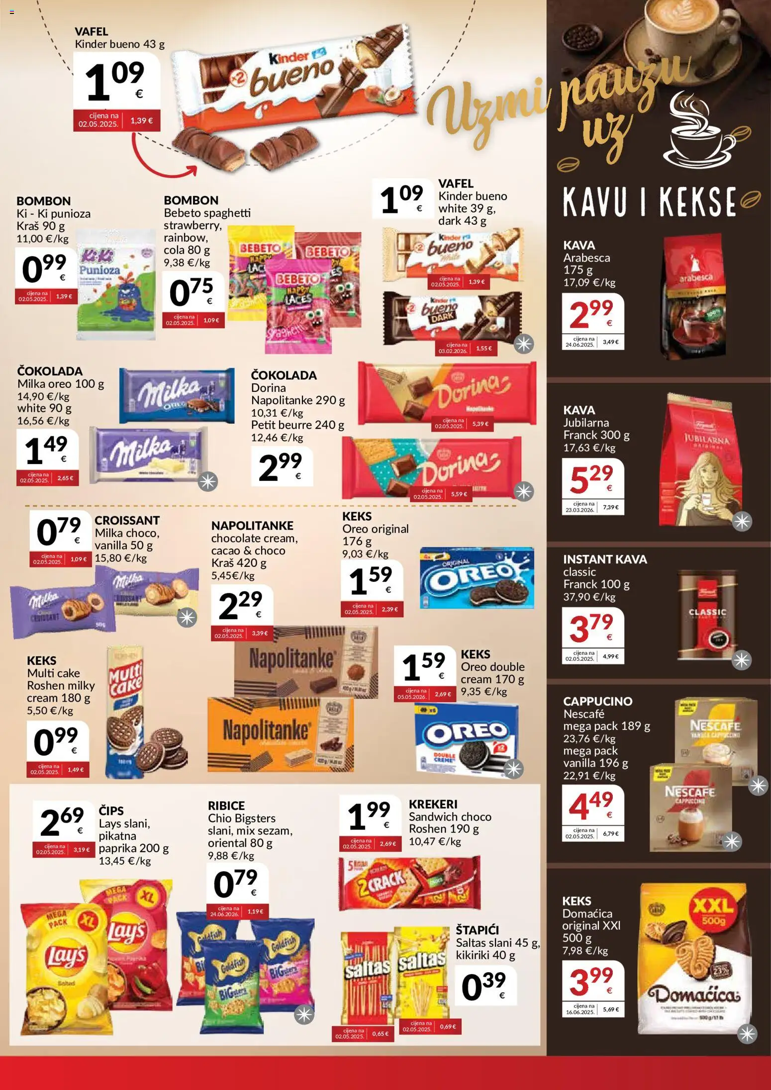 Bakmaz katalog | vrijedi od 22.07.2026 | Stranica: 5 | Proizvodi: Dorina, Nescafe, Arabesca, Milka