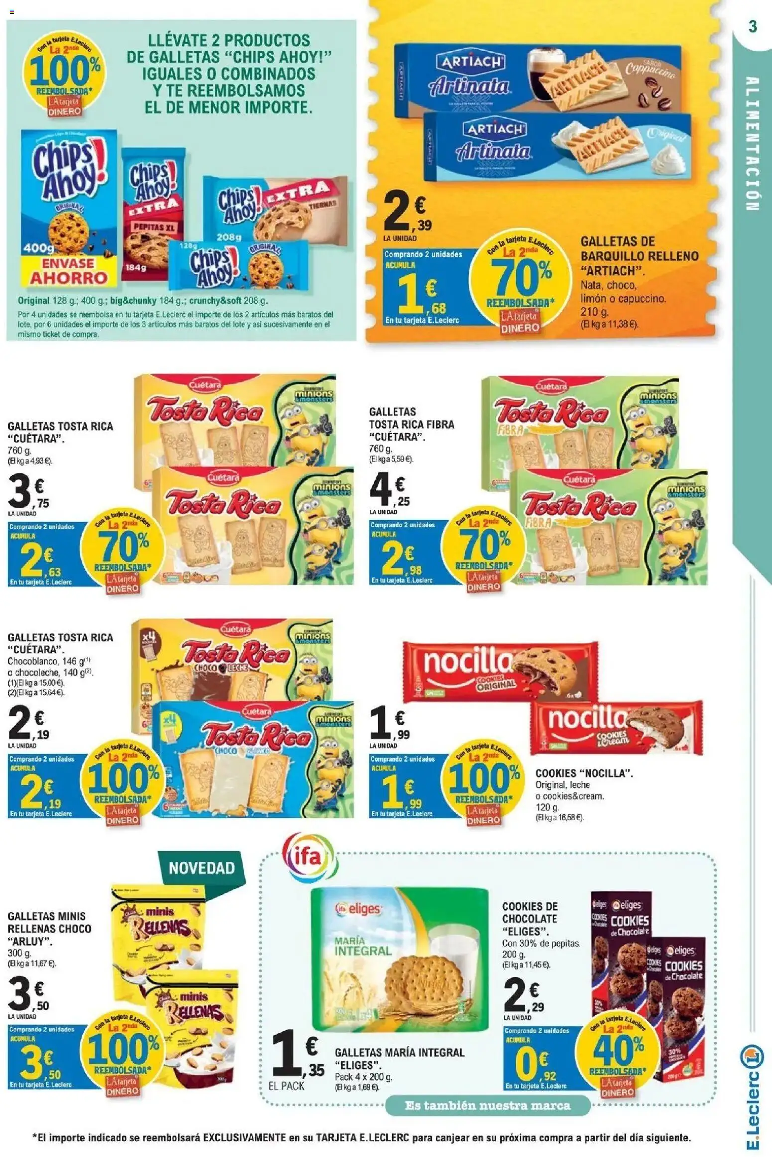 E.Leclerc Megames 2 07/10/2026 - 18/10/2026 | Página: 3 | Productos: Leche, Chocolate, Galletas, Audio