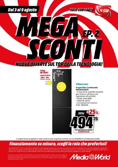 Anteprima del volantino Media World volantino valido a partire dal 03/08/2026 | Pagina: 55 | Prodotti: Top, Frigorifero, Congelatore, Frigorifero combinato