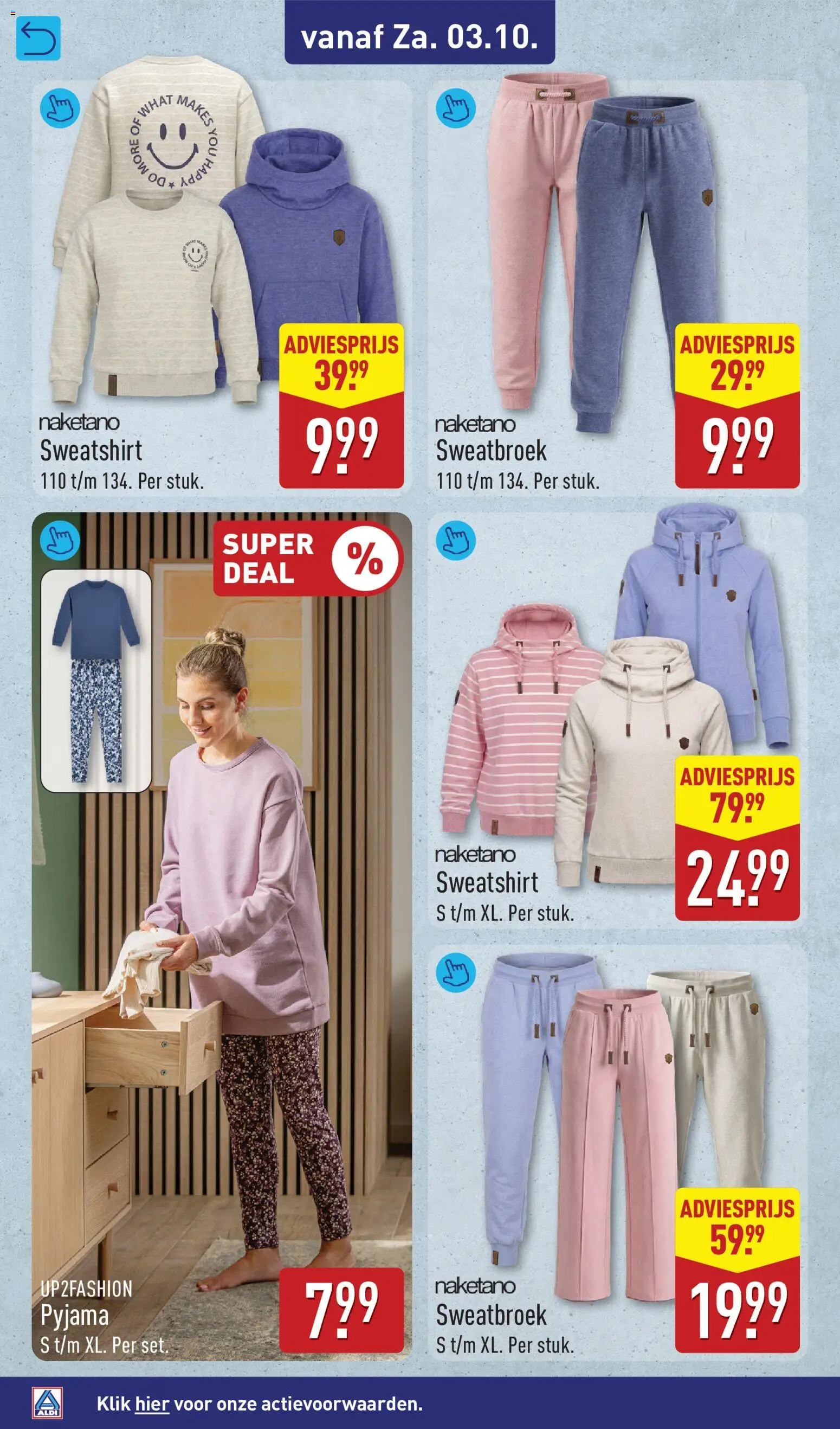 {H1} | Pagina: 14 | Producten: Sweatshirt, Sweatbroek, Pyjama