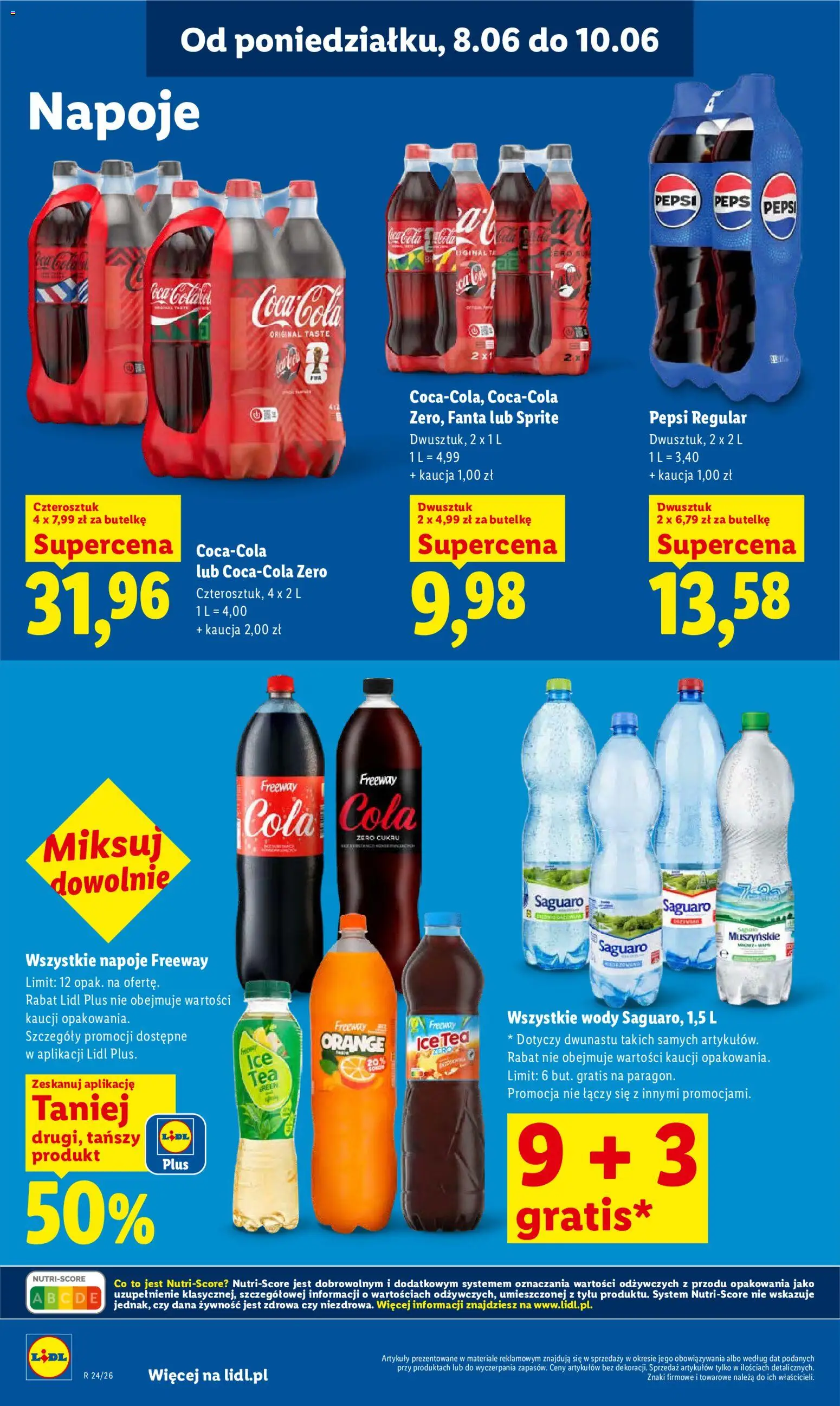 Lidl gazetka od 08.06.2026 | Strona: 60 | Produkty: Ice Tea, Napoje, Pepsi, Sprite
