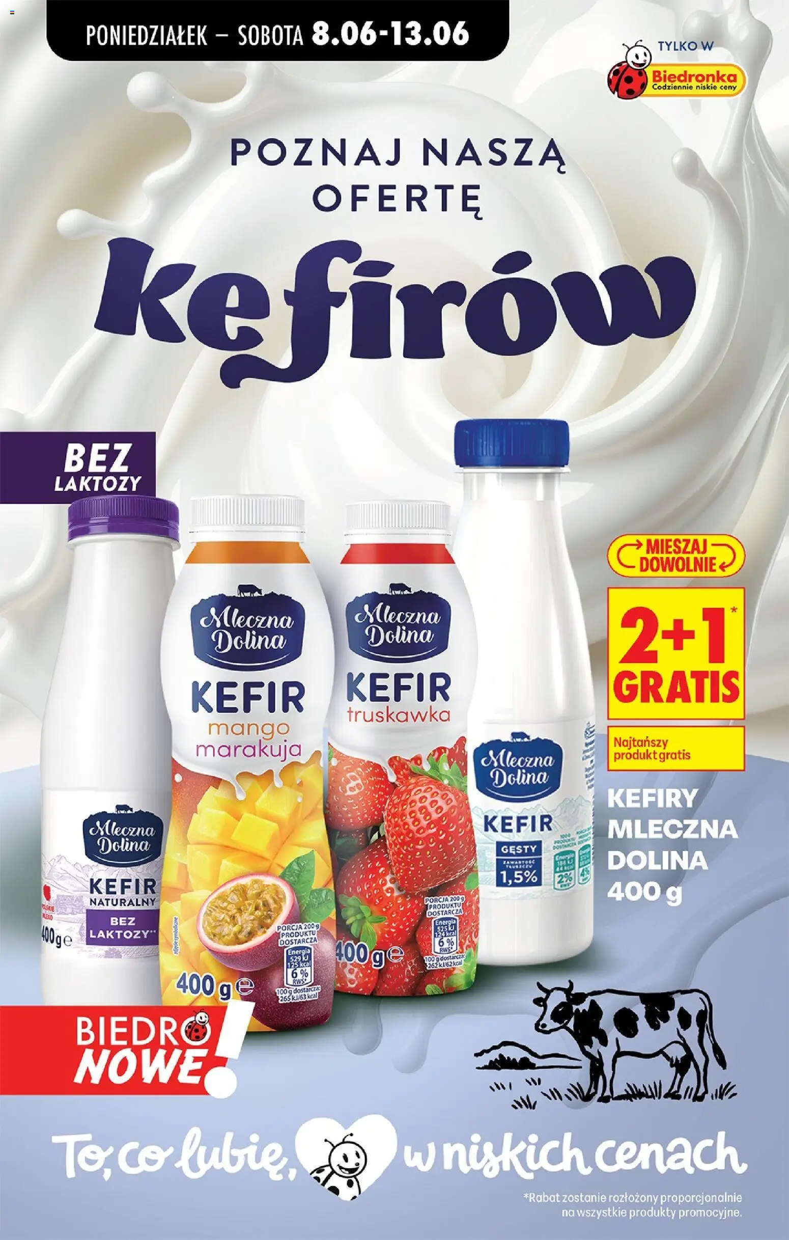 Biedronka gazetka od poniedziałku od 08.06.2026 | Strona: 53 | Produkty: Mango, Bez laktozy, Kefir, Kefir naturalny