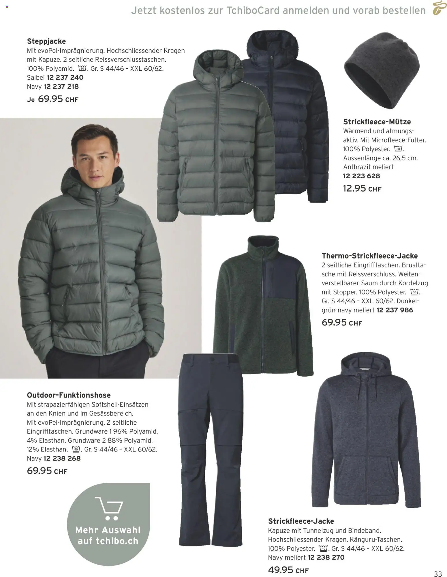 Tchibo aktionen Warme Styles – gültig ab 01.11.2026 | Seite: 33 | Produkte: Steppjacke