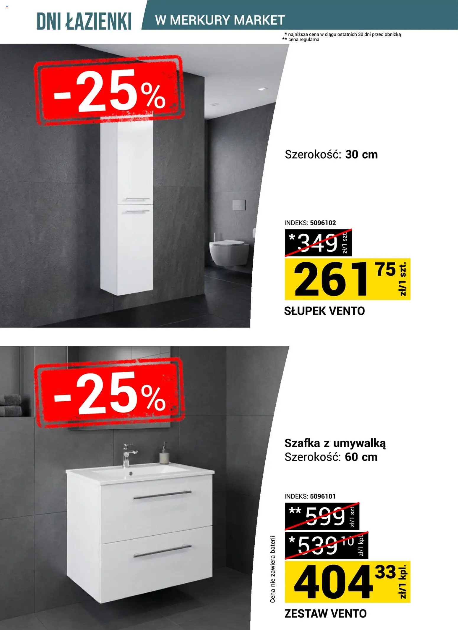 Merkury Market gazetka - Dni łazienki od 18.07.2026 | Strona: 12 | Produkty: Umywalka