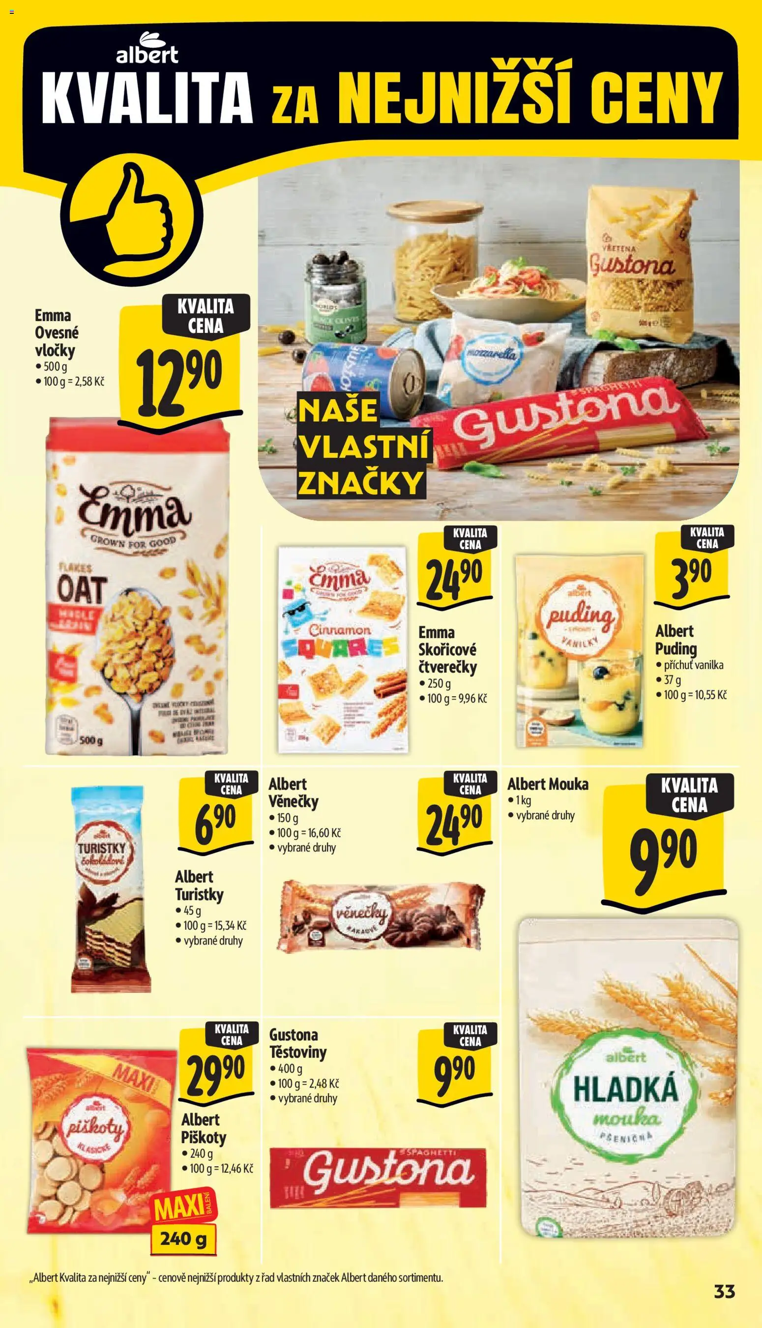 Albert leták - Hypermarket od 12.08.2026 | Strana: 43 | Produkty: Hladká mouka, Vločky, Vanilka, Mozzarella