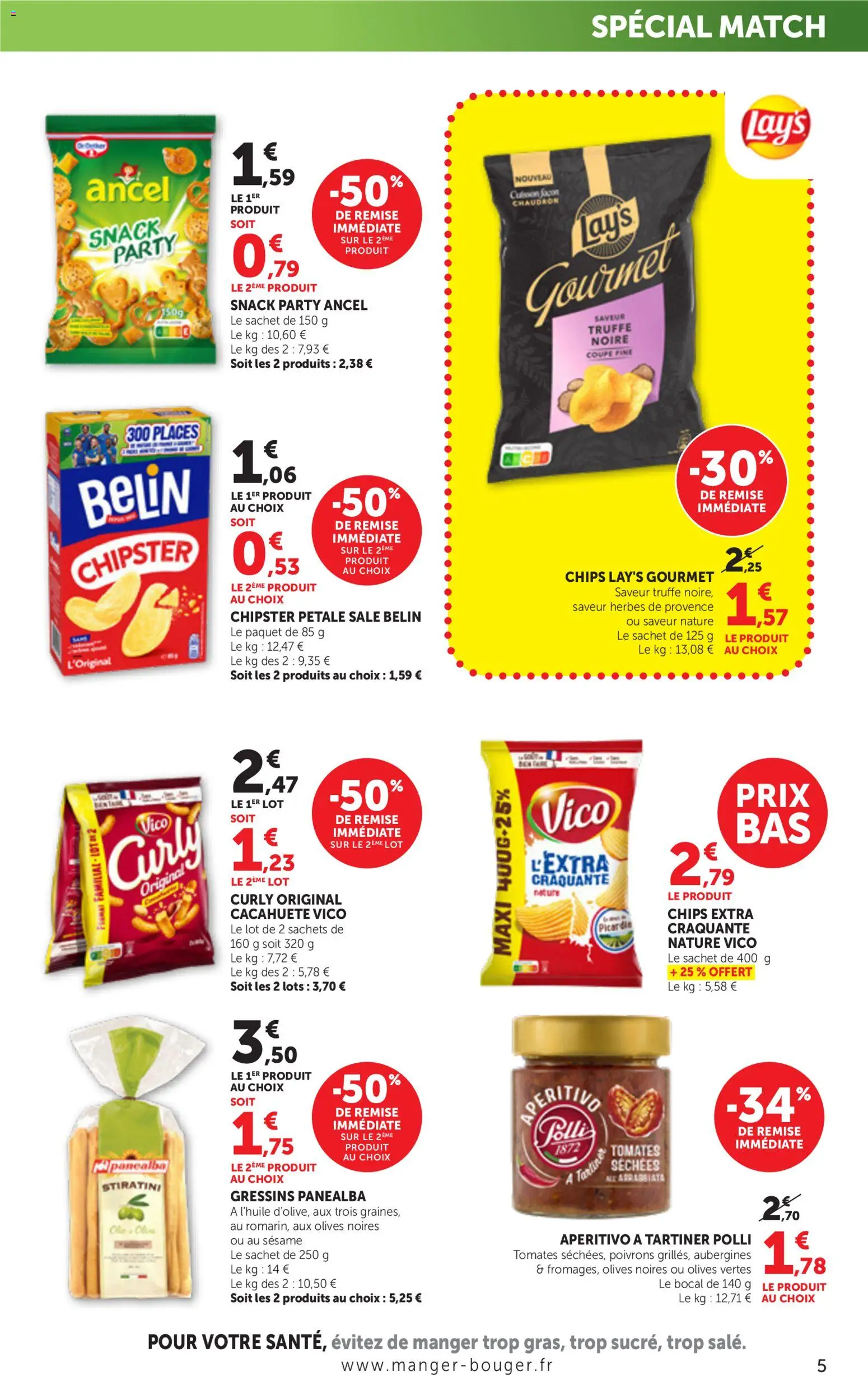 {H1} | Page: 5 | Produits: Cacahuète, Olives, Herbes de provence, Tomates