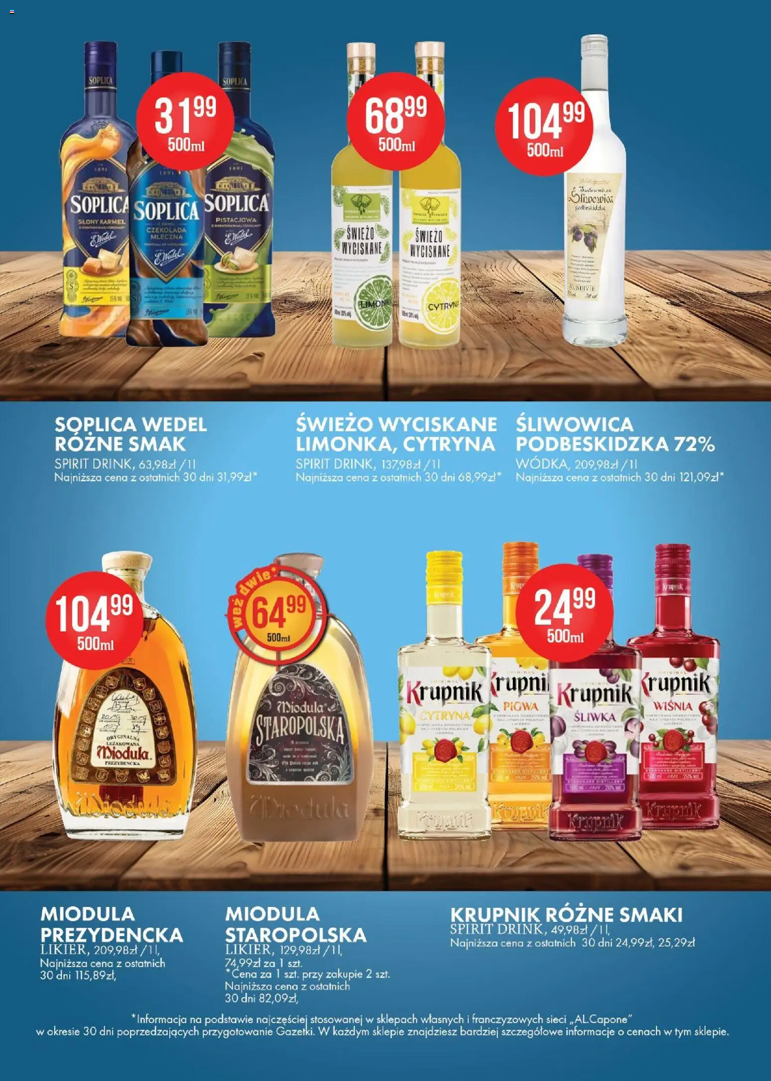 Al.Capone gazetka od 07.09.2026 | Strona: 21 | Produkty: Pigwa, Krupnik, Słony karmel, Soplica