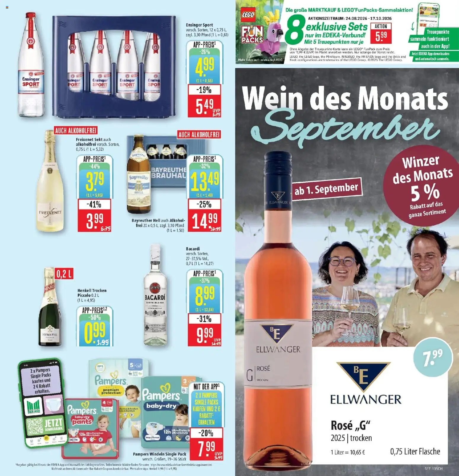 Marktkauf Prospekt Schorndorf (ab 31.08.2026) » Angebote online | Seite: 17 | Produkte: Bacardi, Freixenet, Alkohol, Wein