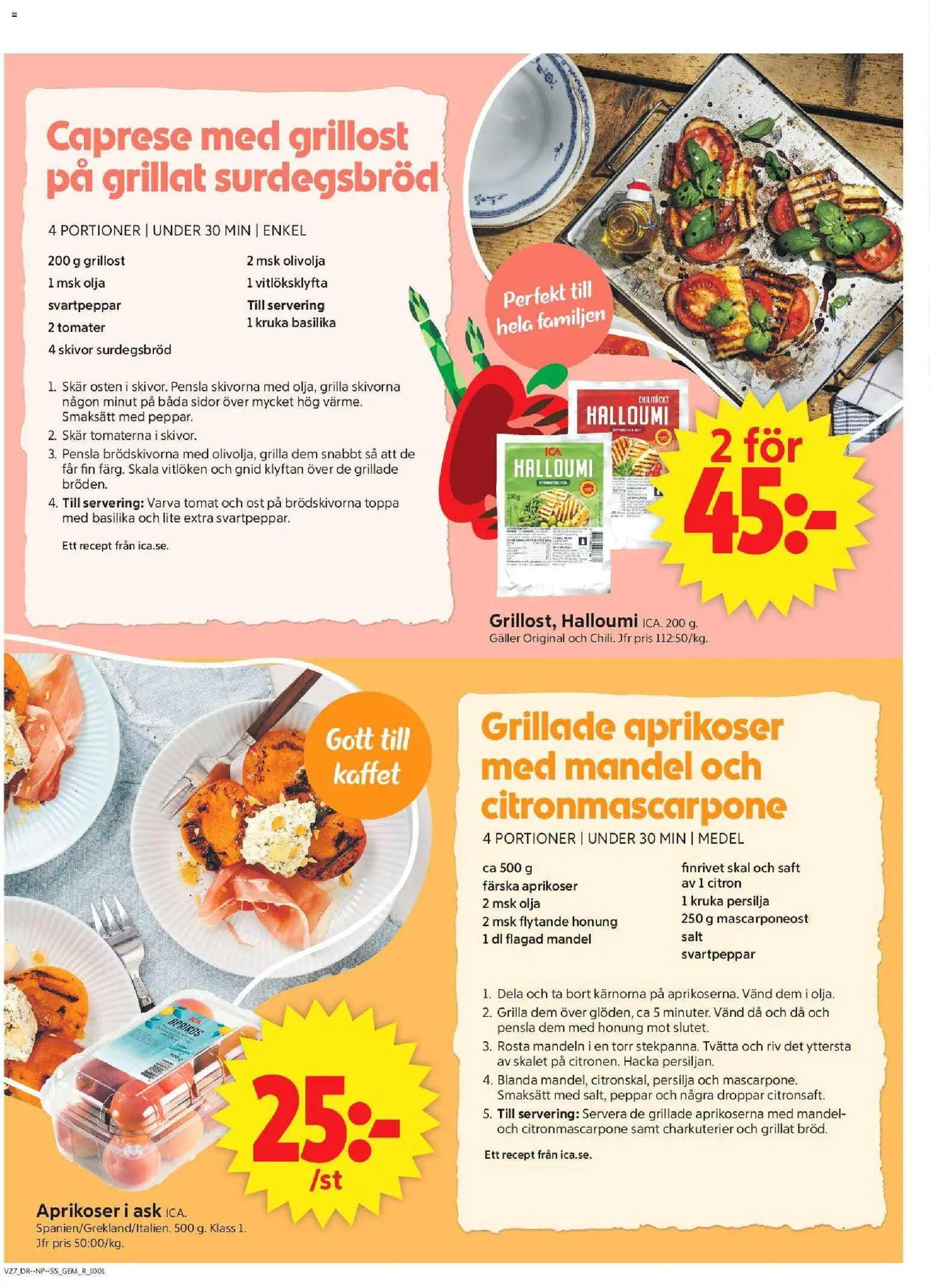 ICA Supermarket reklamblad aktuell från 29/06/2026 | Sida: 6 | Produkter: Grillost, Galler, Peppar, Basilika