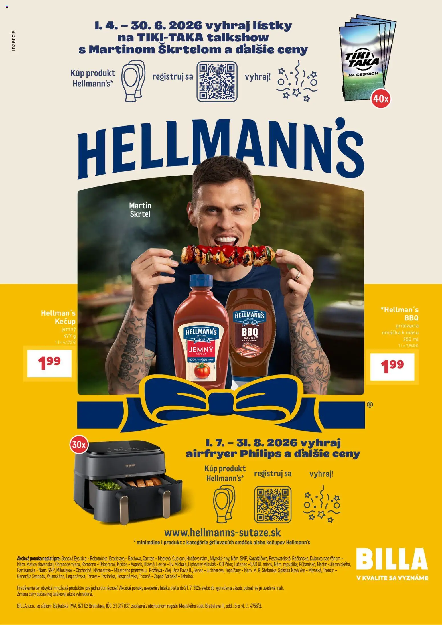 Nové Billa akcie – leták je platný od 10.06.2026 | Strana: 10 | Produkty: Kečup, Omáčka