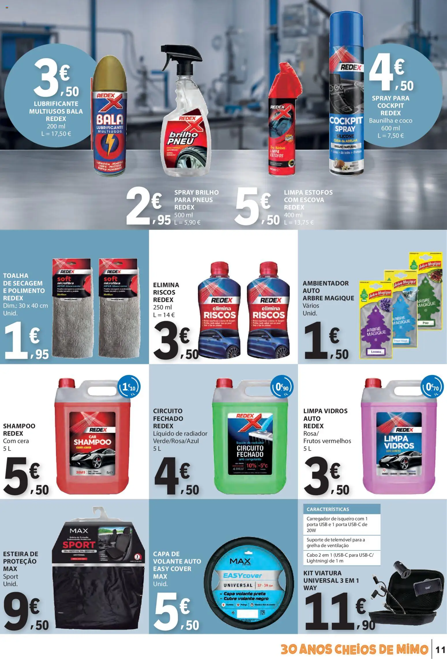 E.Leclerc folheto Não Alimentar │ válido de 09.04.2026 | Página: 11 | Produtos: Porta, Cera, Limpa vidros, Pneu