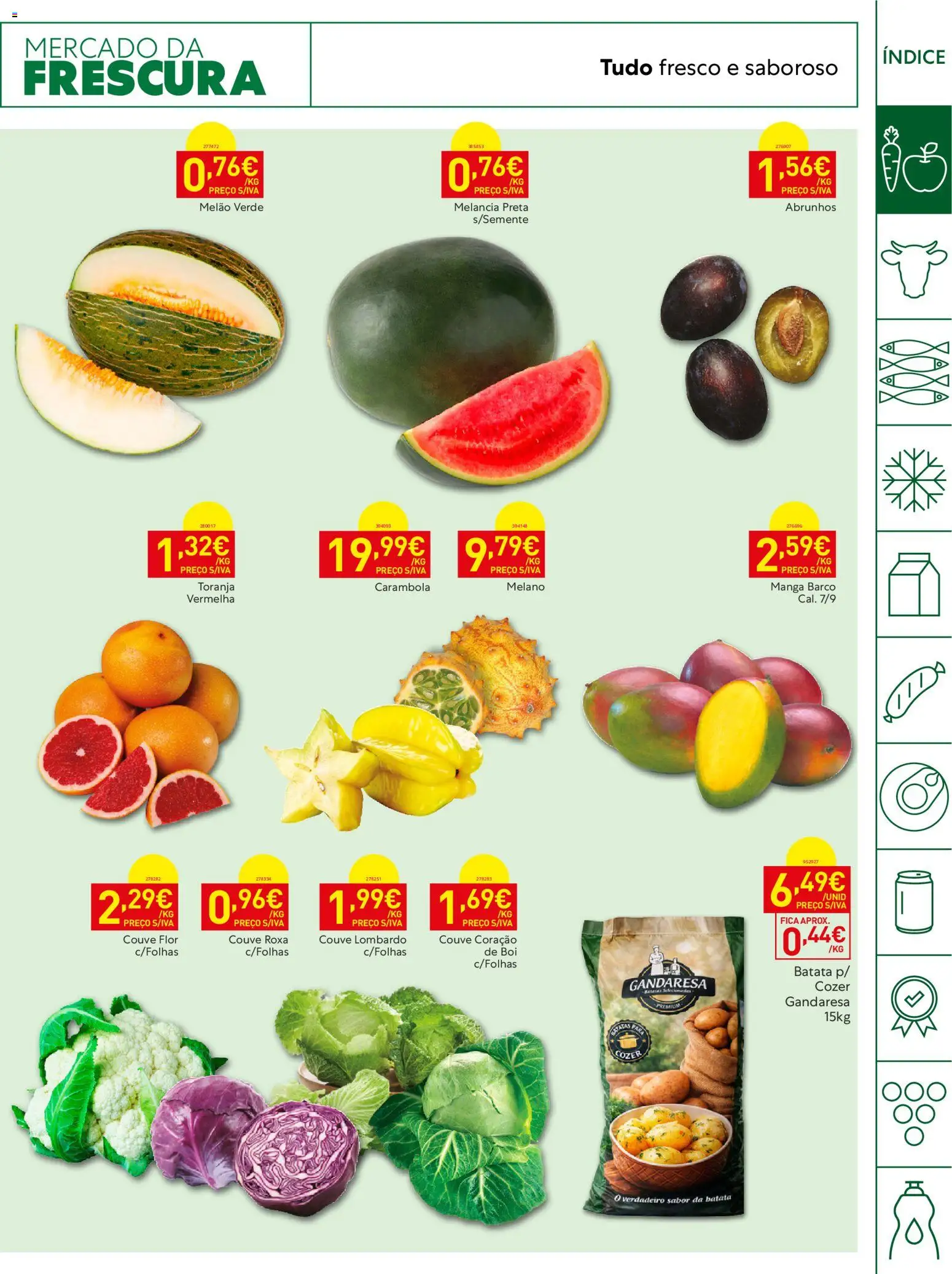 Recheio Horeca Madeira │ válido de 15/09/2026 | Página: 3 | Produtos: Batata, Manga, Carambola, Couve
