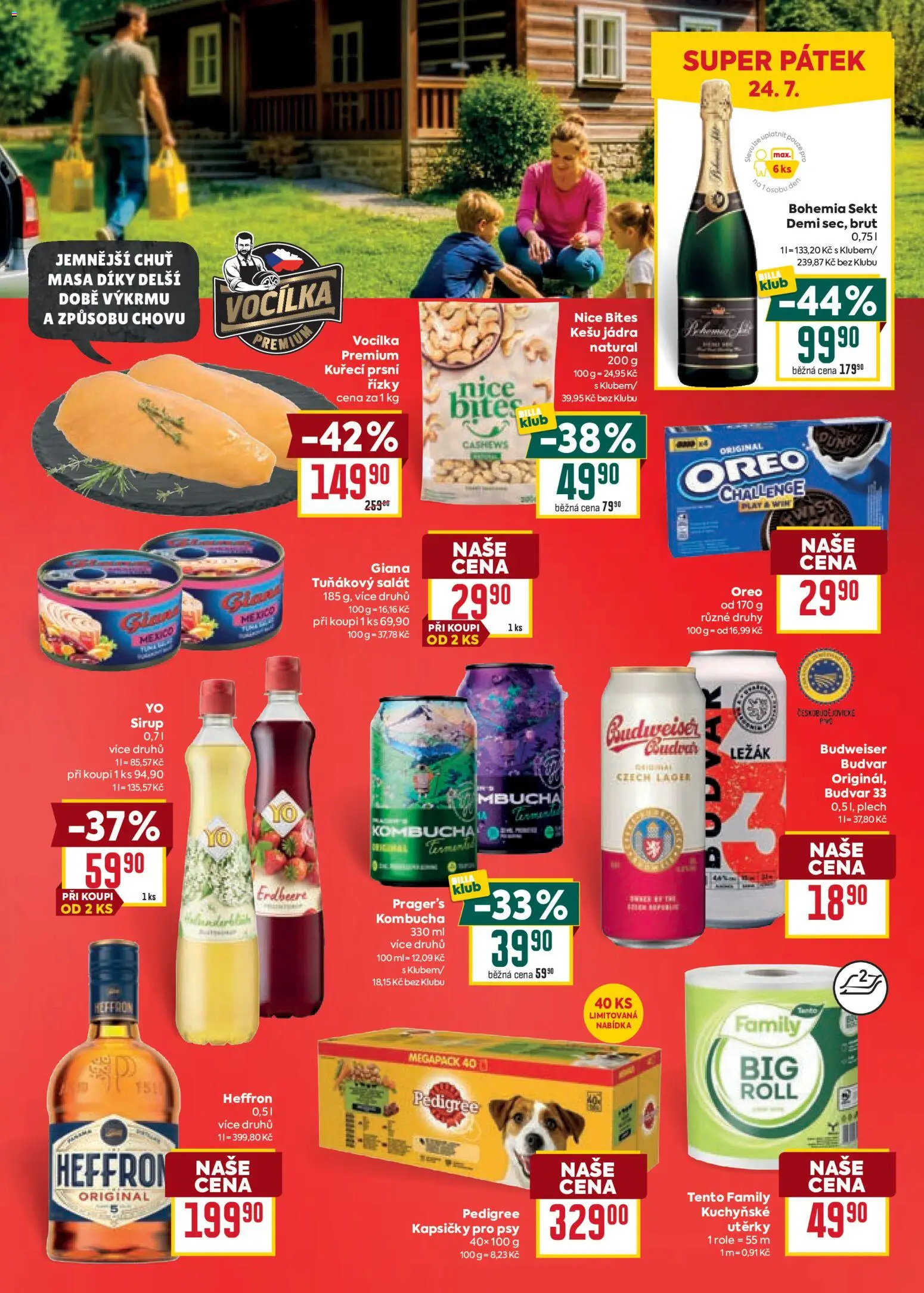 Billa Velký leták od 22.07.2026 | Strana: 33 | Produkty: Kešu, Utěrky, Salát, Sirup