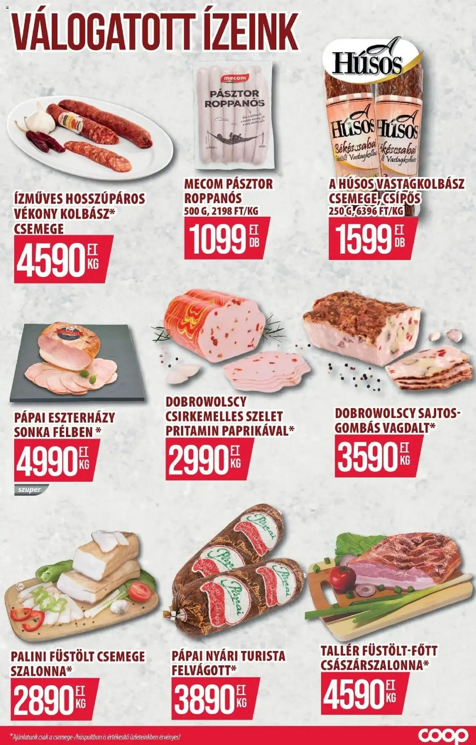 COOP Szolnok akciós újság Nagyszentjános - 2026.10.08. -tól/töl > akció, lapozható szórólap 🛍️ | Oldal: 11 | Termékek: Szelet, Pápai, Vastagkolbász, Csemege