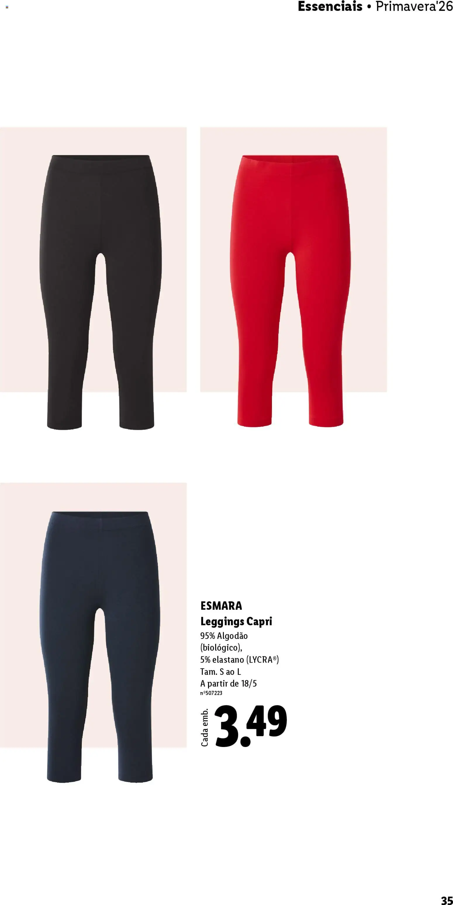 Lidl folheto Esmara │ válido de 20.04.2026 | Página: 35 | Produtos: Algodão, Leggings
