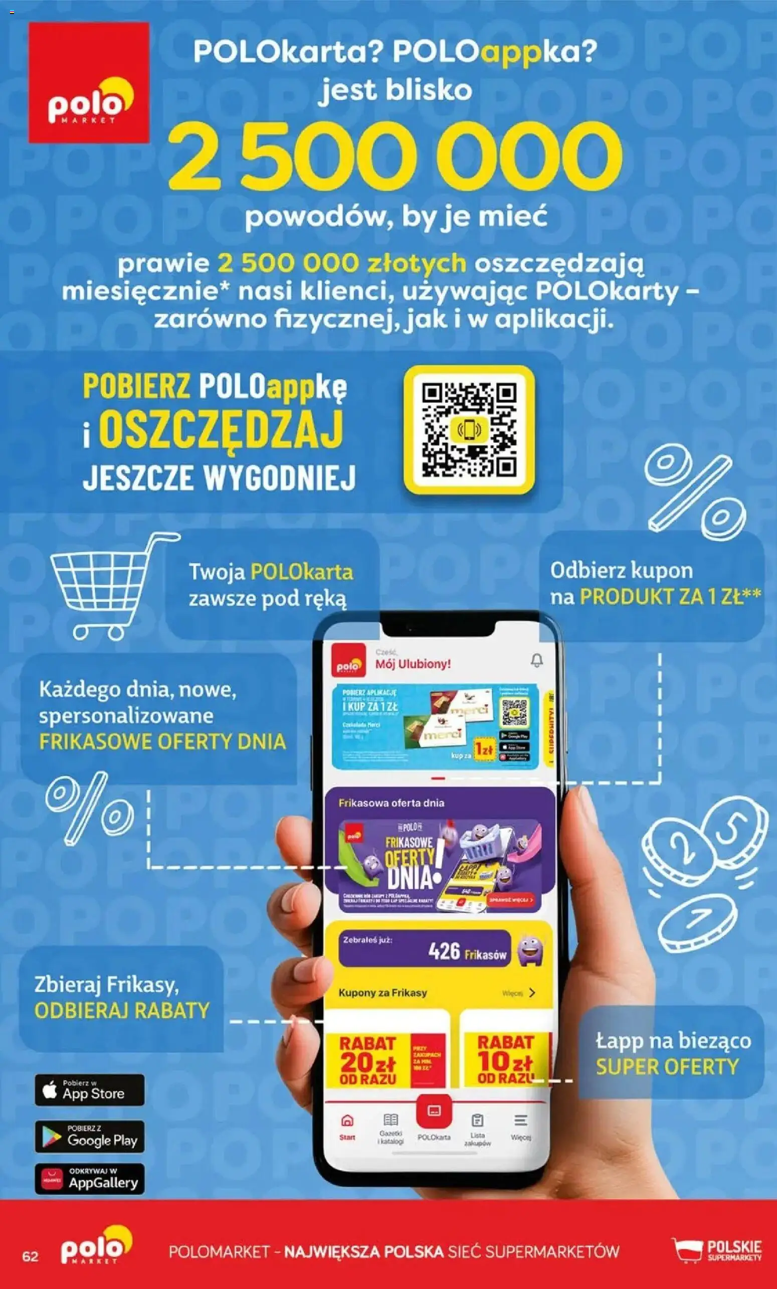 Nowa POLOmarket gazetka od jutra 07.10.2026 | Strona: 62 | Produkty: Merci