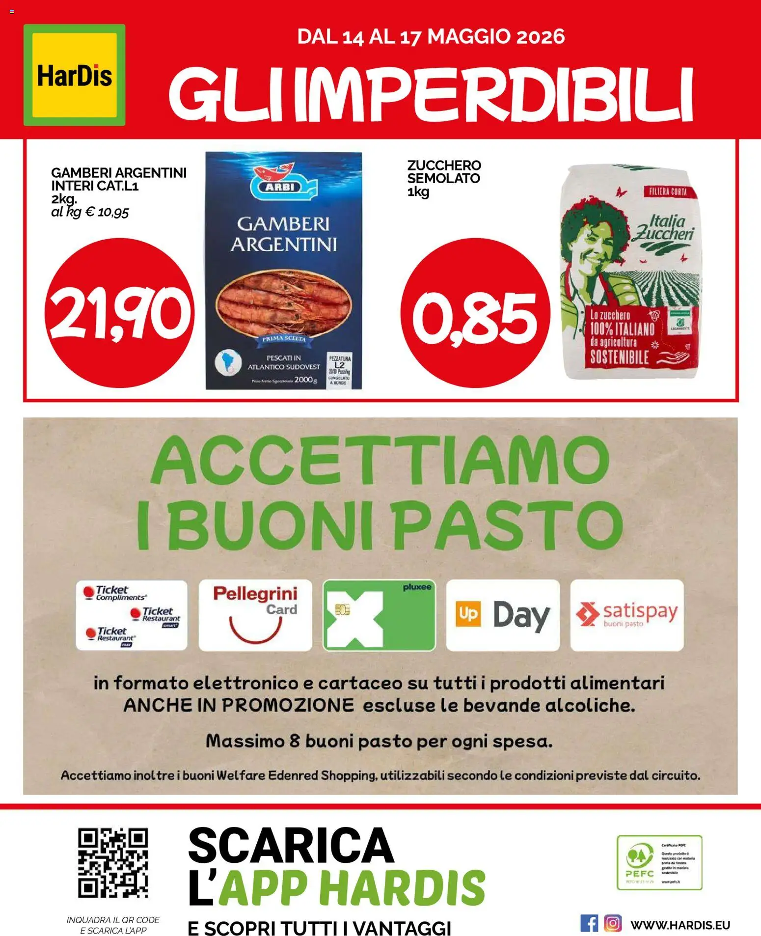 Volantino HarDis del 07.05.2026 | Pagina: 16 | Prodotti: Gamberi, Zucchero