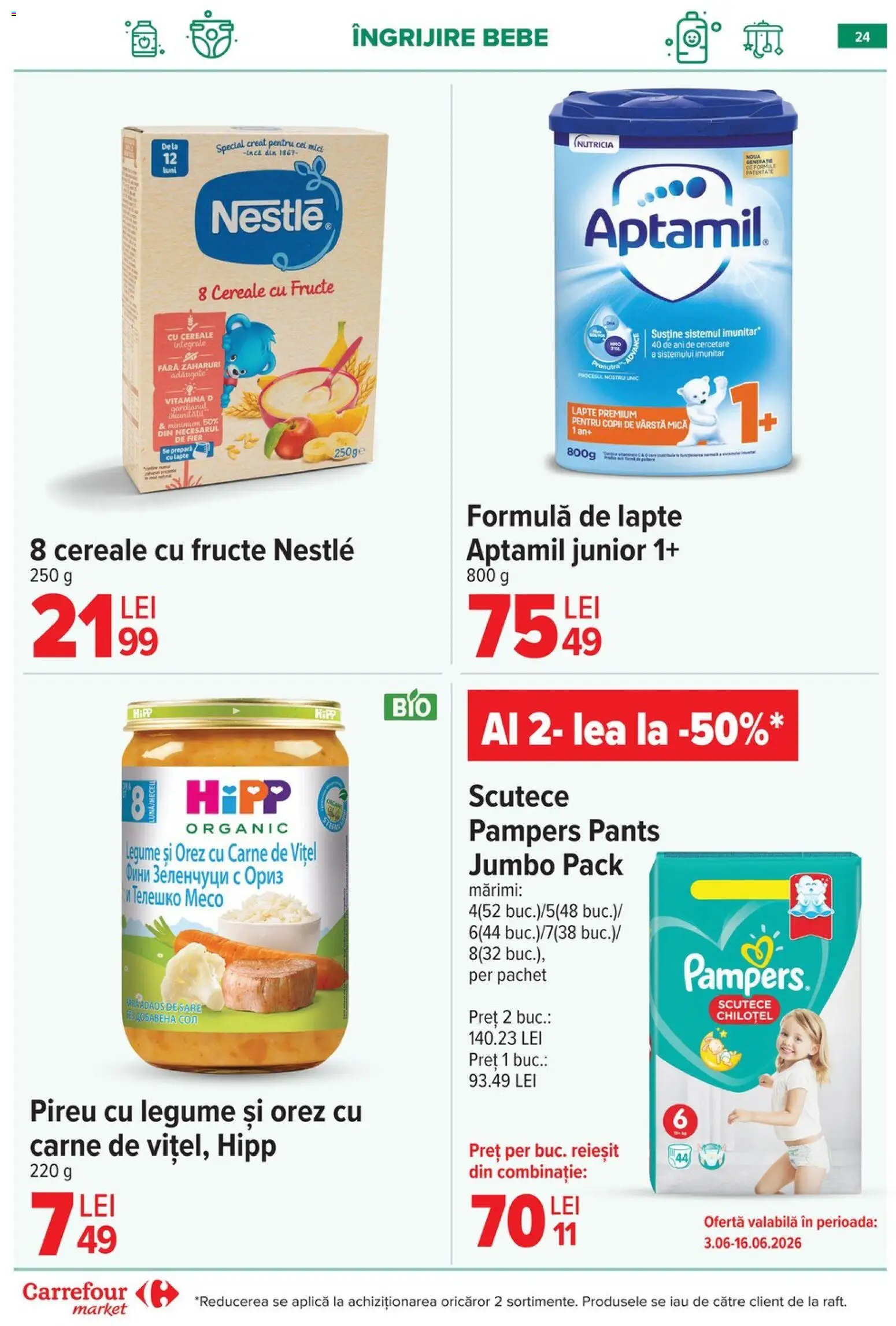 Noul catalog Carrefour – valabil de la 10.06.2026 | Pagină: 24 | Produse: Lapte, Orez, Legume, Fructe