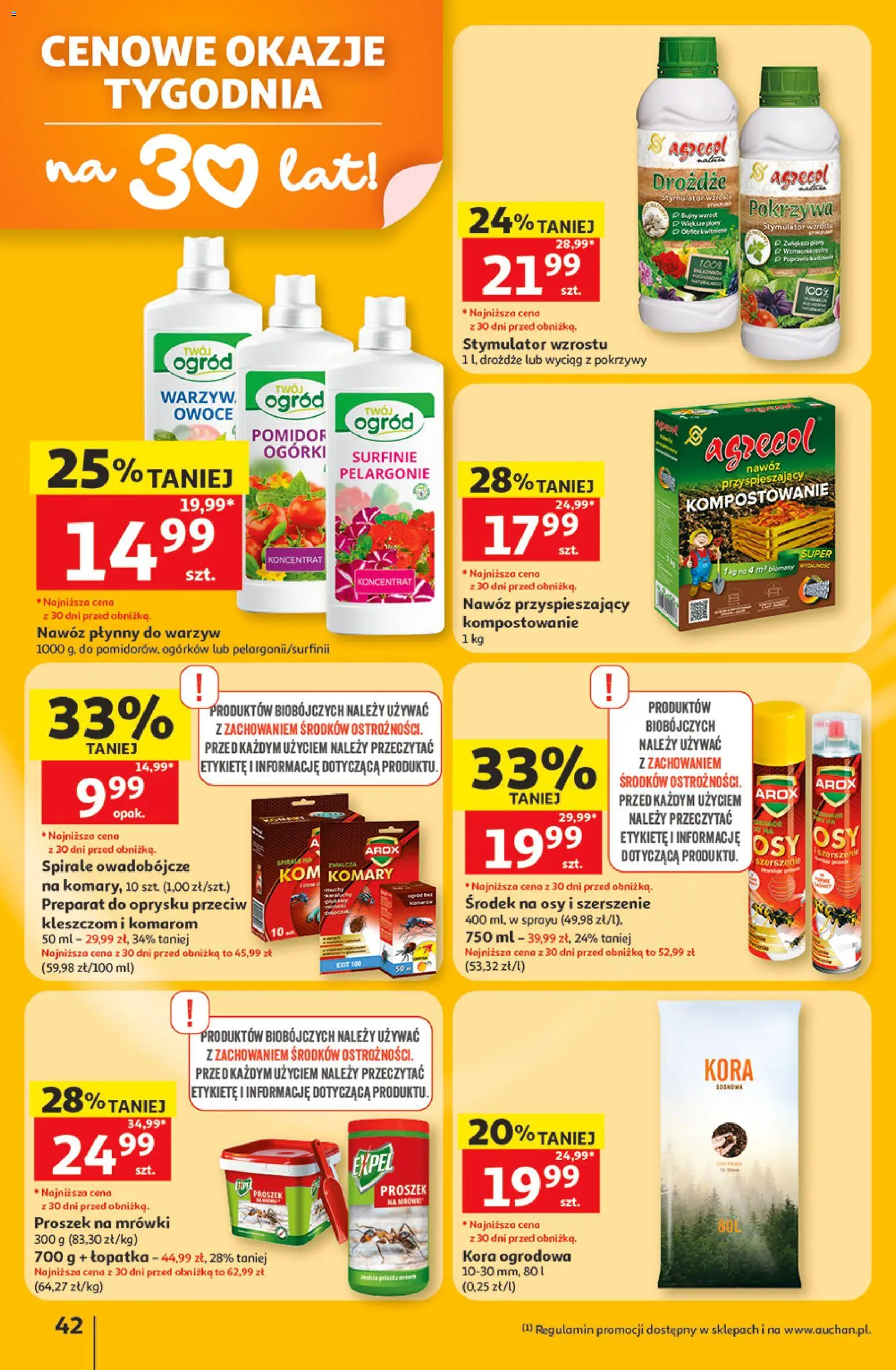Auchan gazetka - 30 Lat Hipermarket od 11.06.2026 | Strona: 42 | Produkty: Ogórki, Owoce