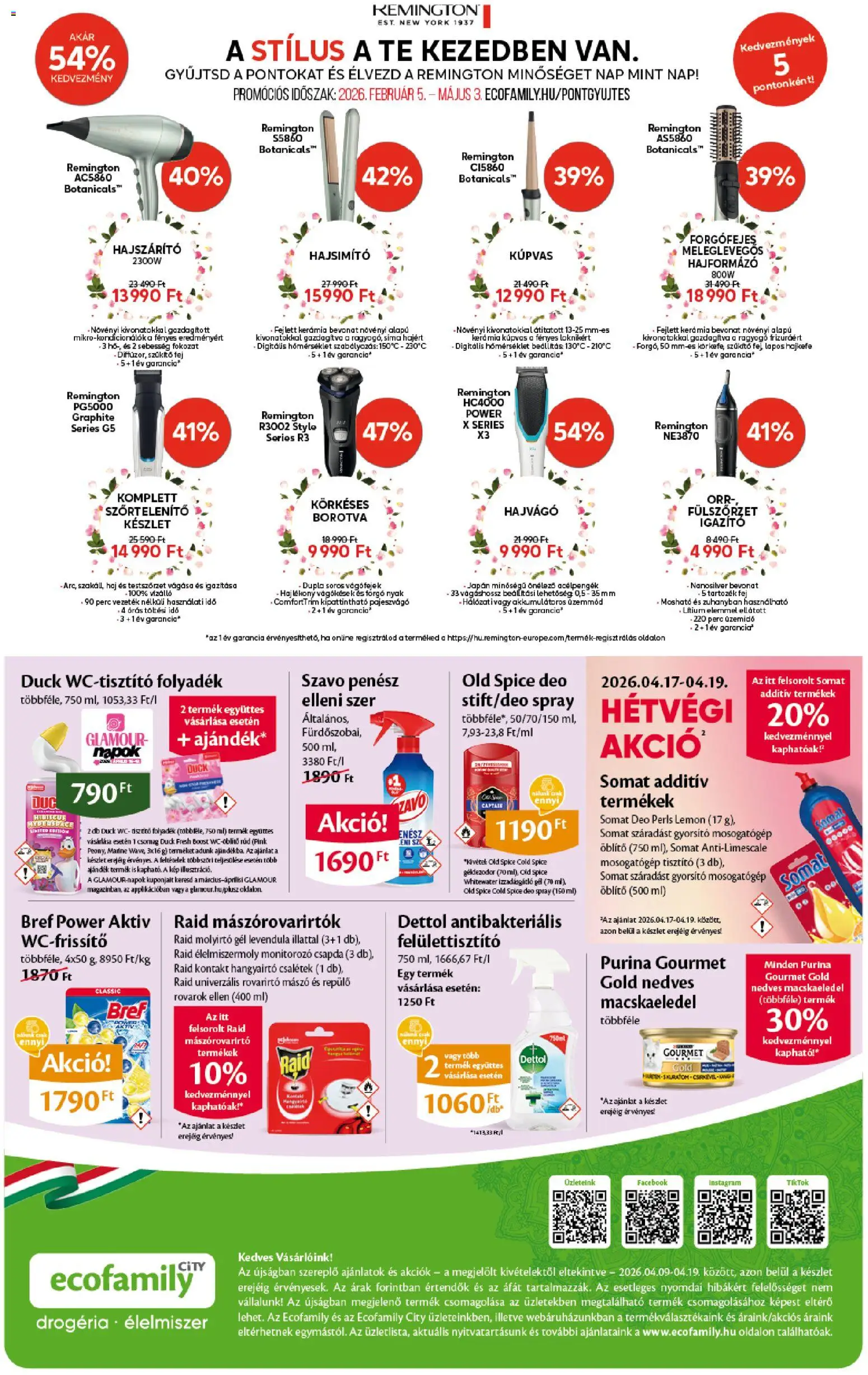 EcoFamily akciós ujság - amely érvényes a következő dátumtól: 09.04.2026 | Oldal: 4 | Termékek: Hajvágó, Hajsimító, Öblítő, Levendula