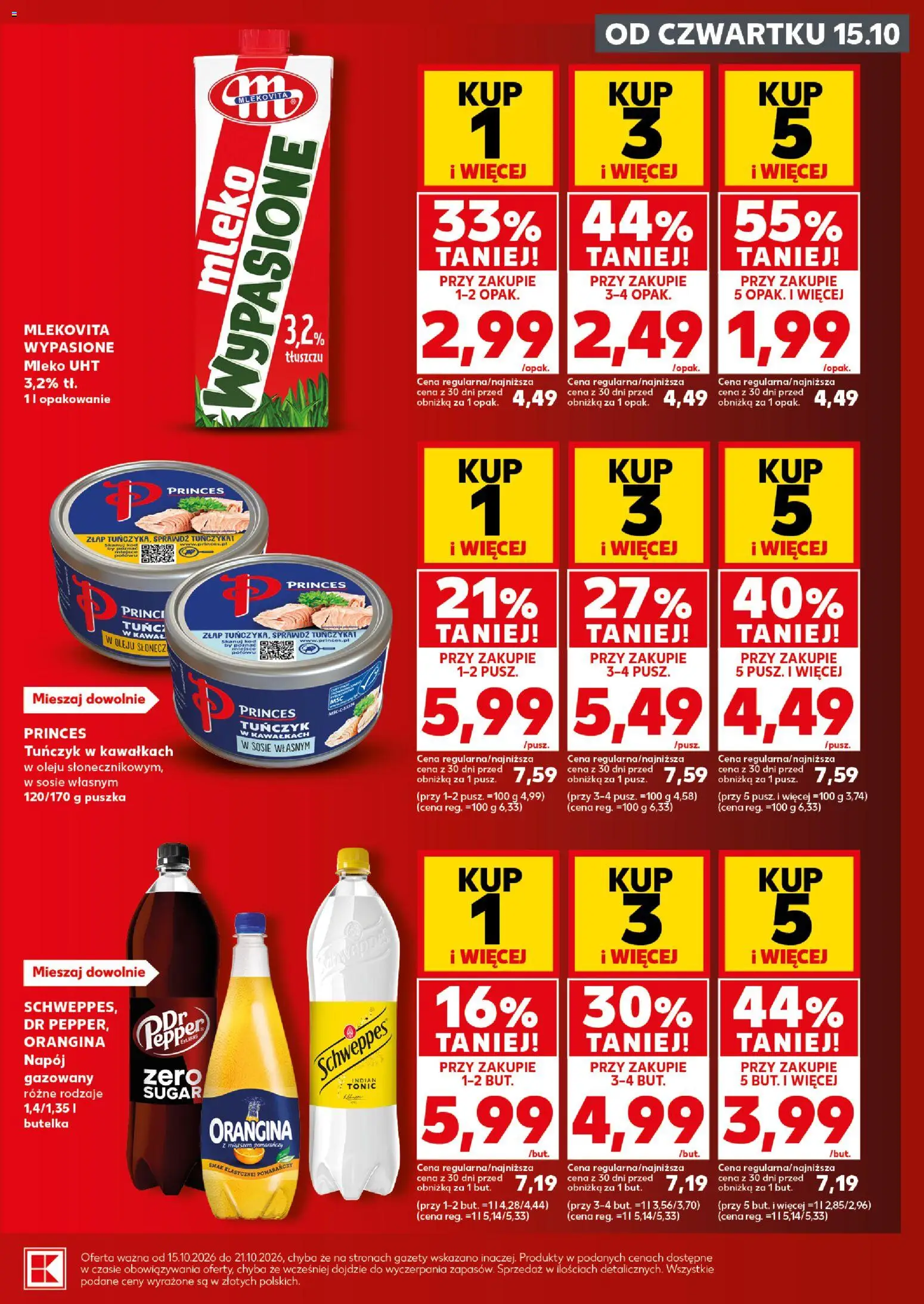 Kaufland Polsko leták - Mocny start od 19.10.2026 | Strana: 9 | Produkty: Mléko, Tonic