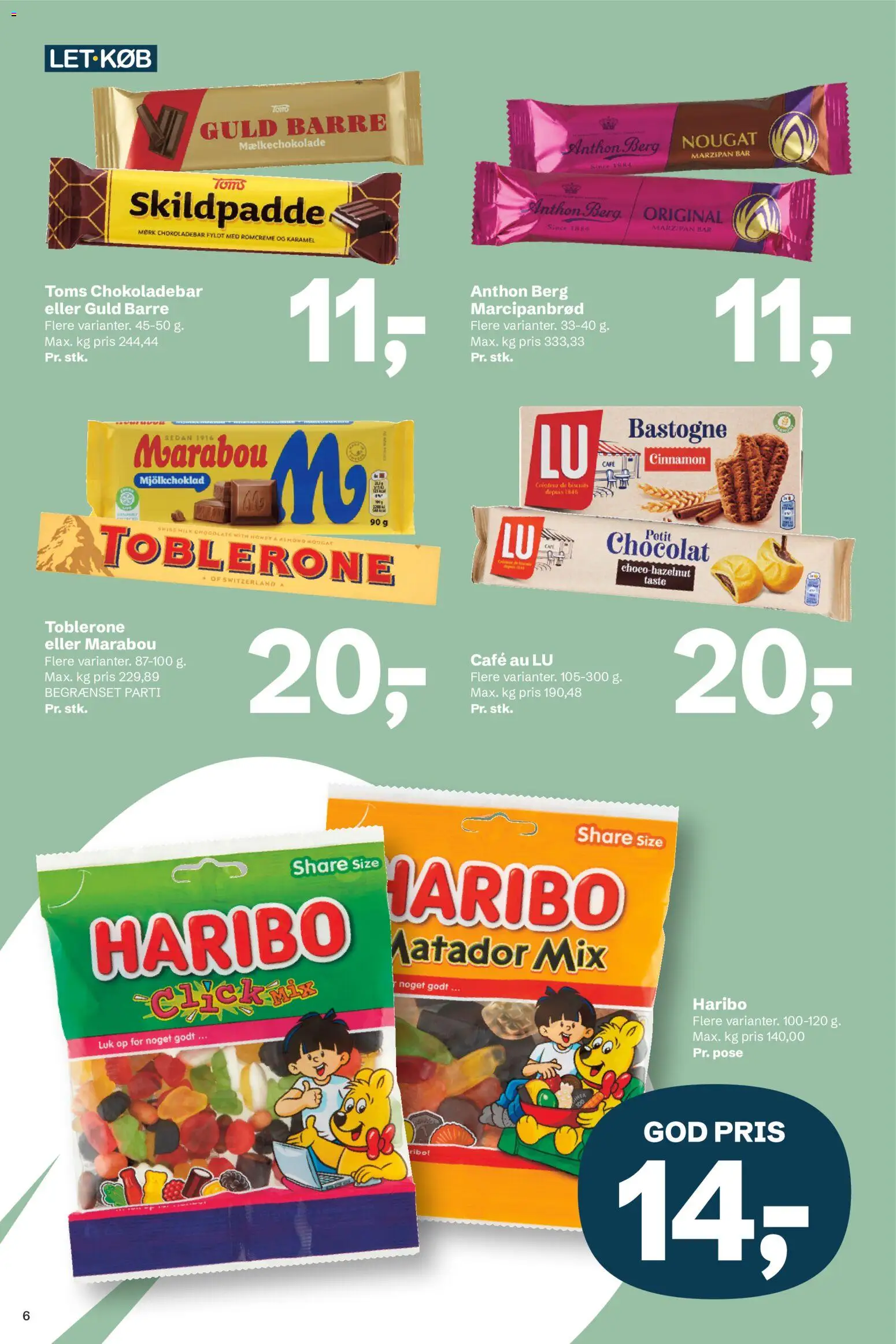 LETKØB tilbudsavis – gyldig fra 29/09/2026 | Side: 6 | Produkter: Marcipanbrød, Nougat