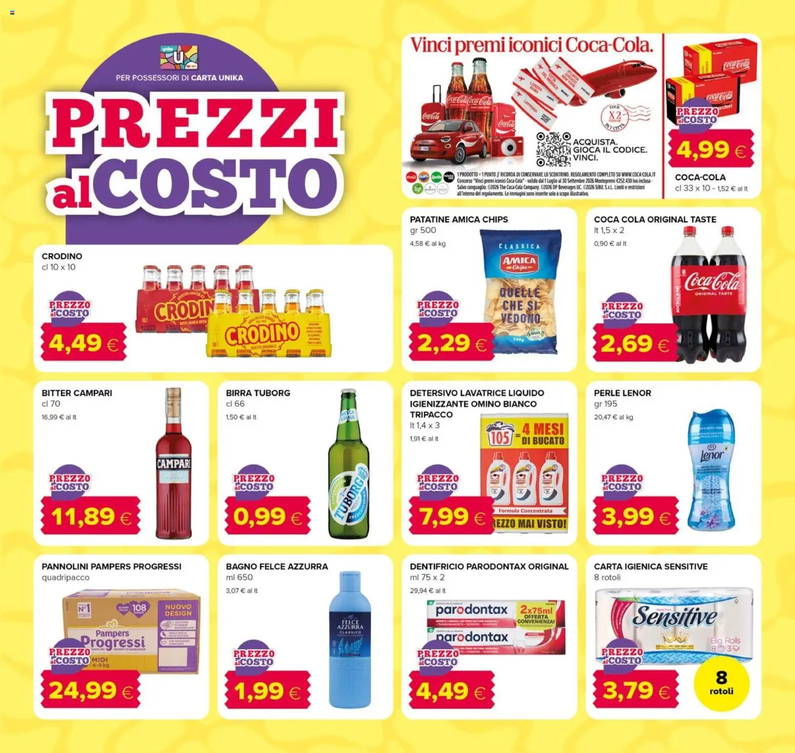 Volantino Oasi del 29/07/2026 | Pagina: 3 | Prodotti: Dentifricio, Patatine, Pampers, Bagno