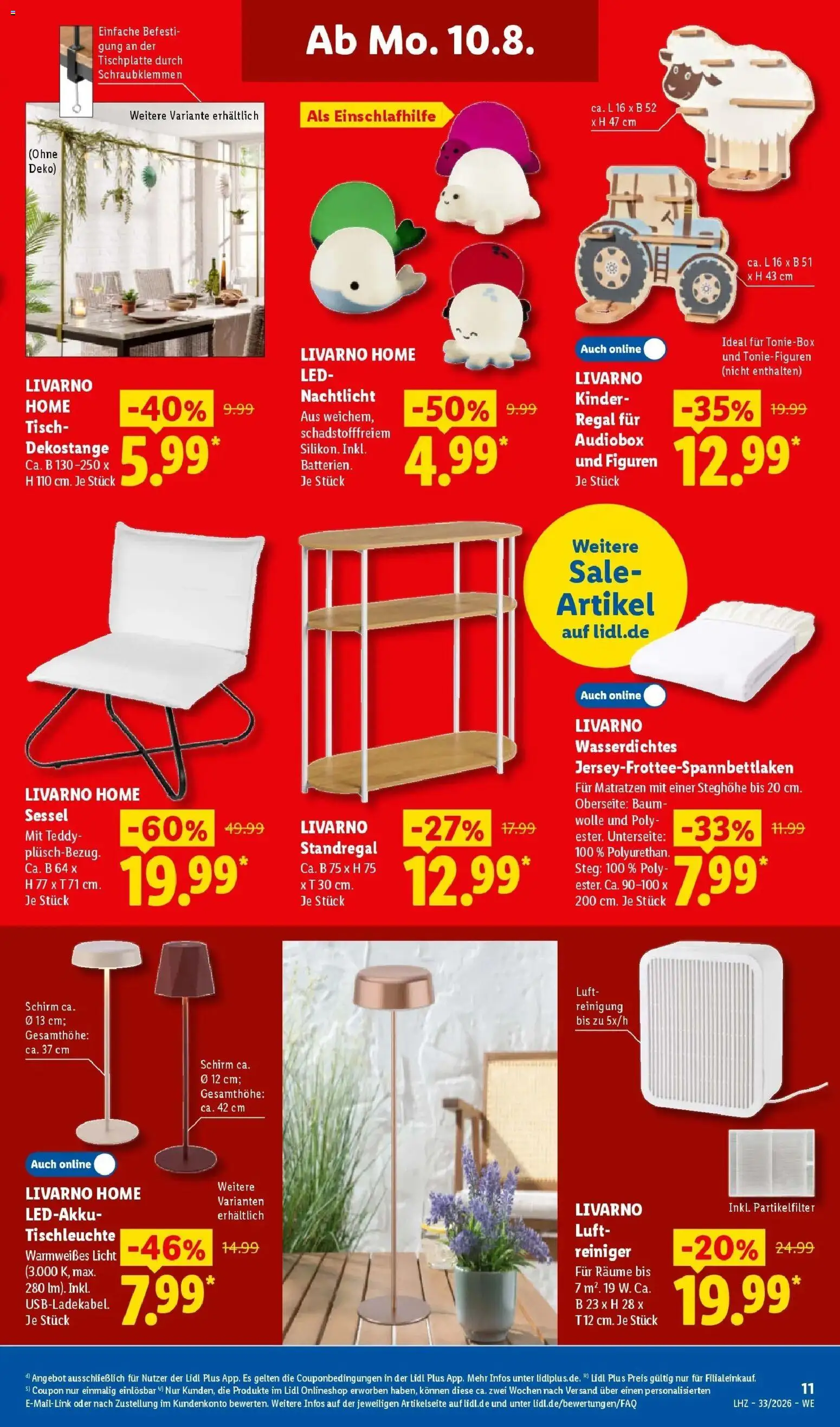 Lidl Prospekt Künzell – gültig ab 10.08.2026 | Seite: 27 | Produkte: Luftreiniger, Sessel, Regal, Nachtlicht