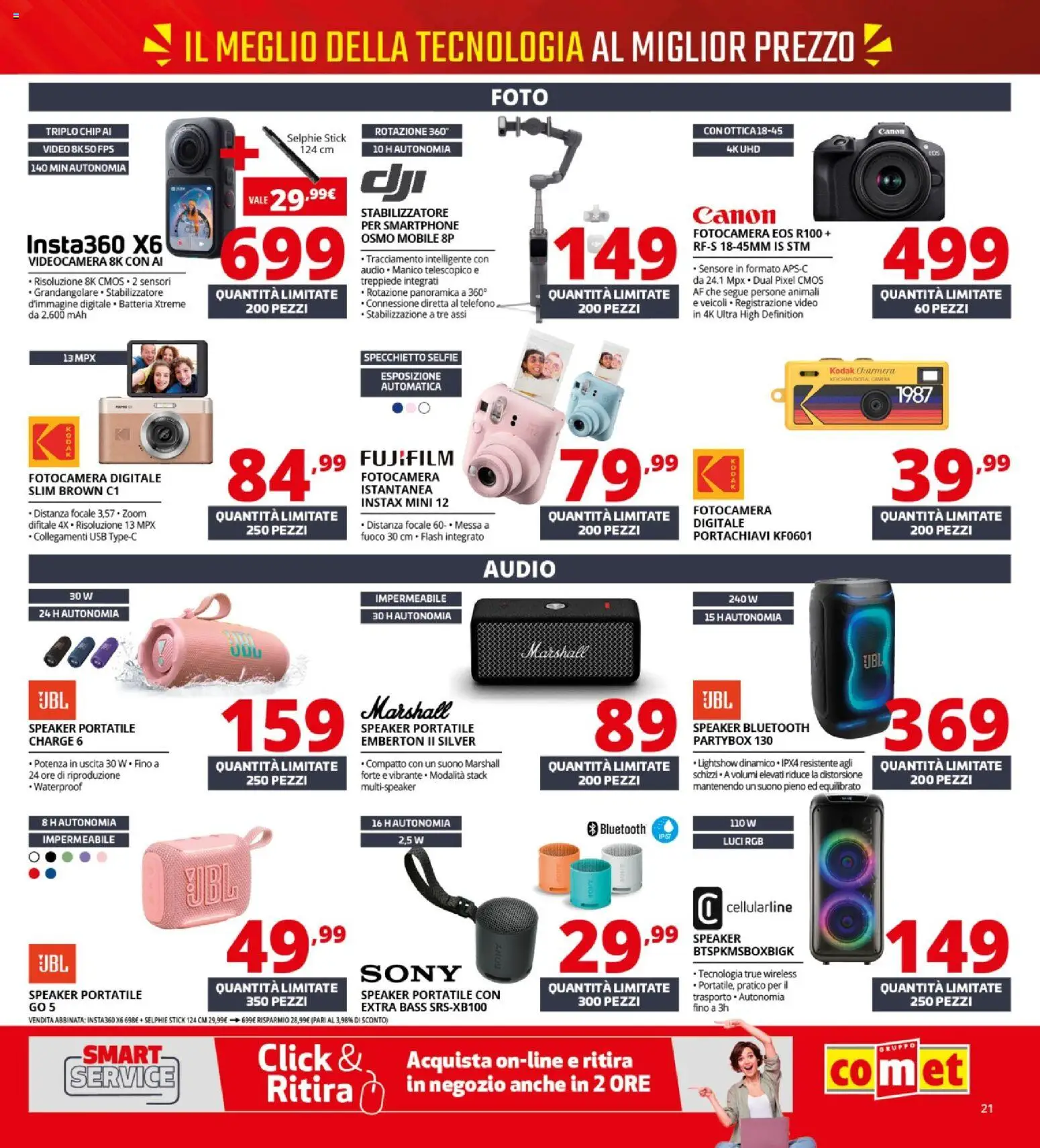 Volantino Comet del 10/09/2026 | Pagina: 21 | Prodotti: Audio, Fotocamera, Speaker, USB