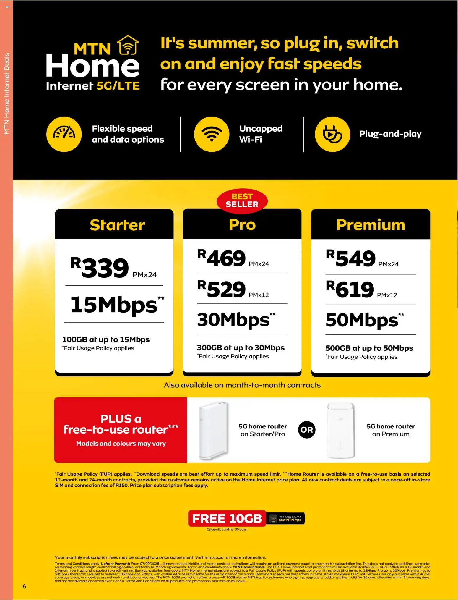 New MTN catalogue – valid from 07/10/2026 | Page: 6 | Products: Data, Sim, Router, Switch
