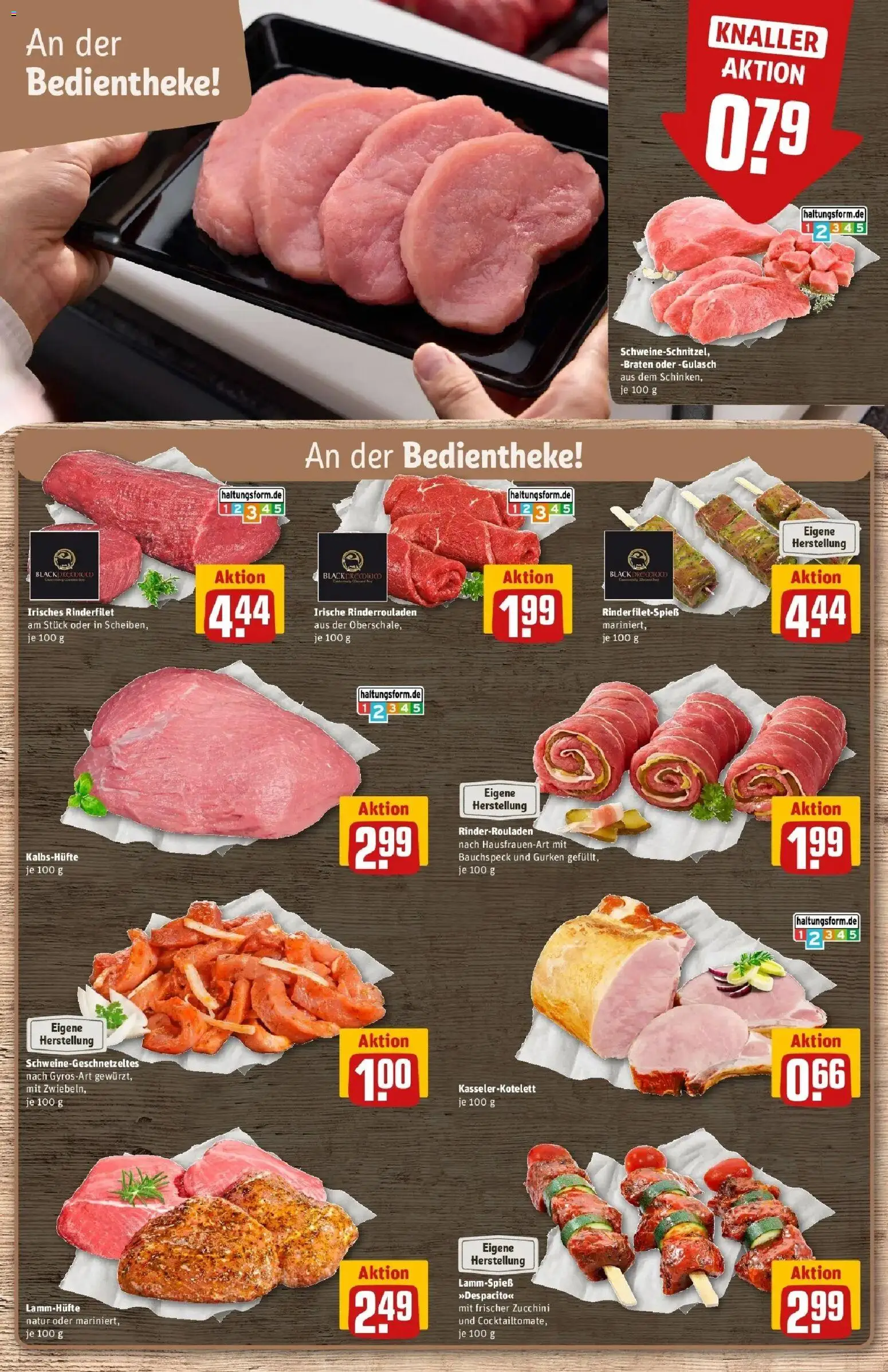 REWE Prospekt ab 28.09.2026 zum Blättern » Angebote | Seite: 14 | Produkte: Rinderrouladen, Rinderfilet, Gulasch, Zucchini