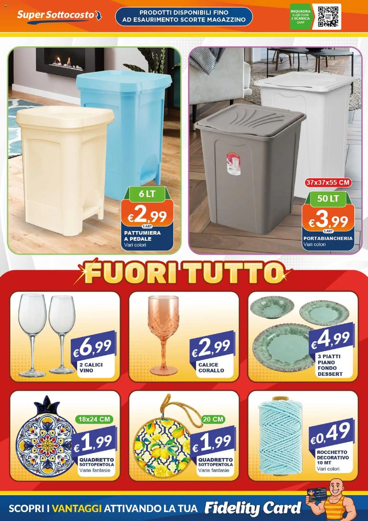 Volantino Mister Risparmio del 25/06/2026 | Pagina: 7 | Prodotti: Calice, Vino, Pattumiera, Portabiancheria